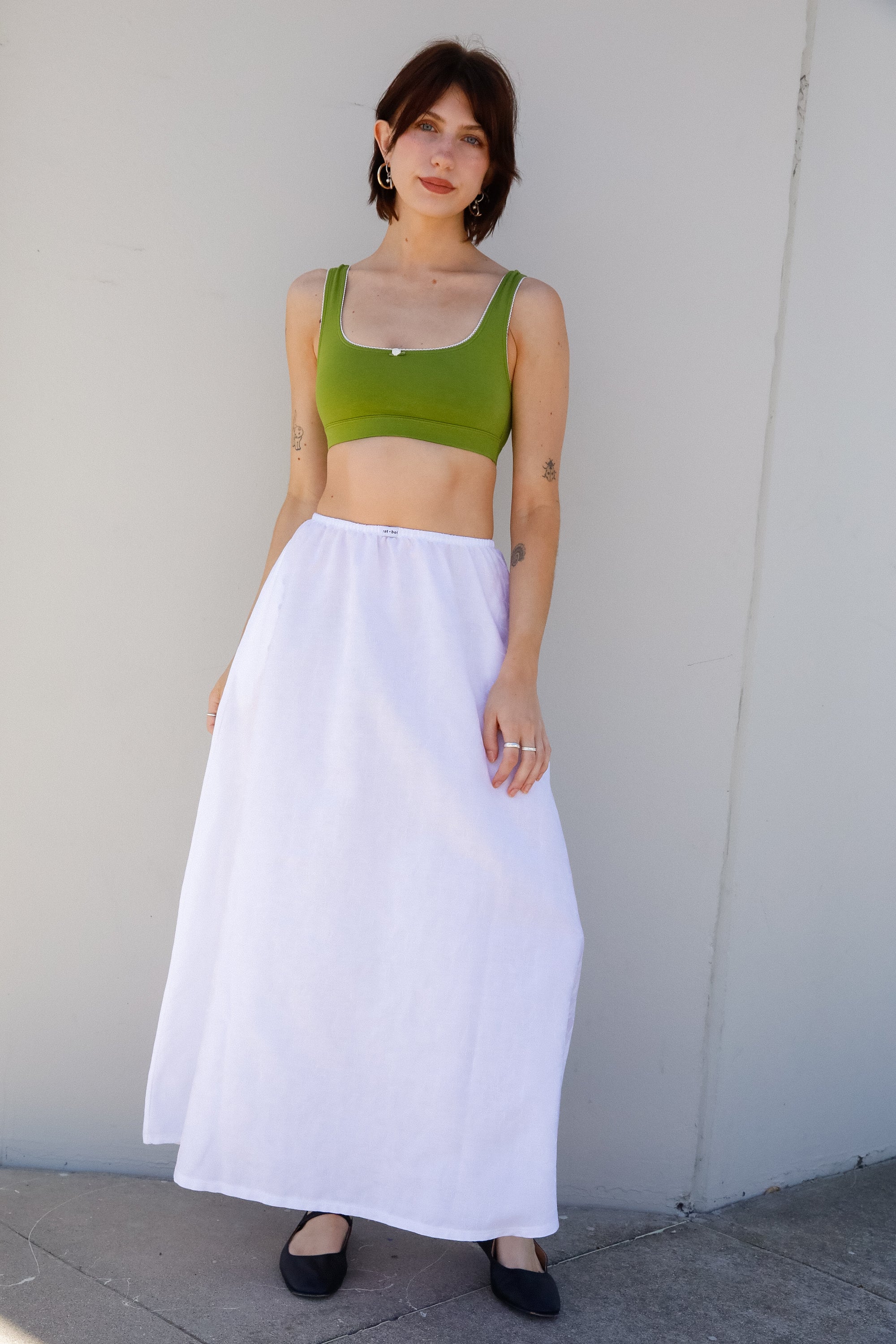 SUPPORT COTTON BRA IN WASABI