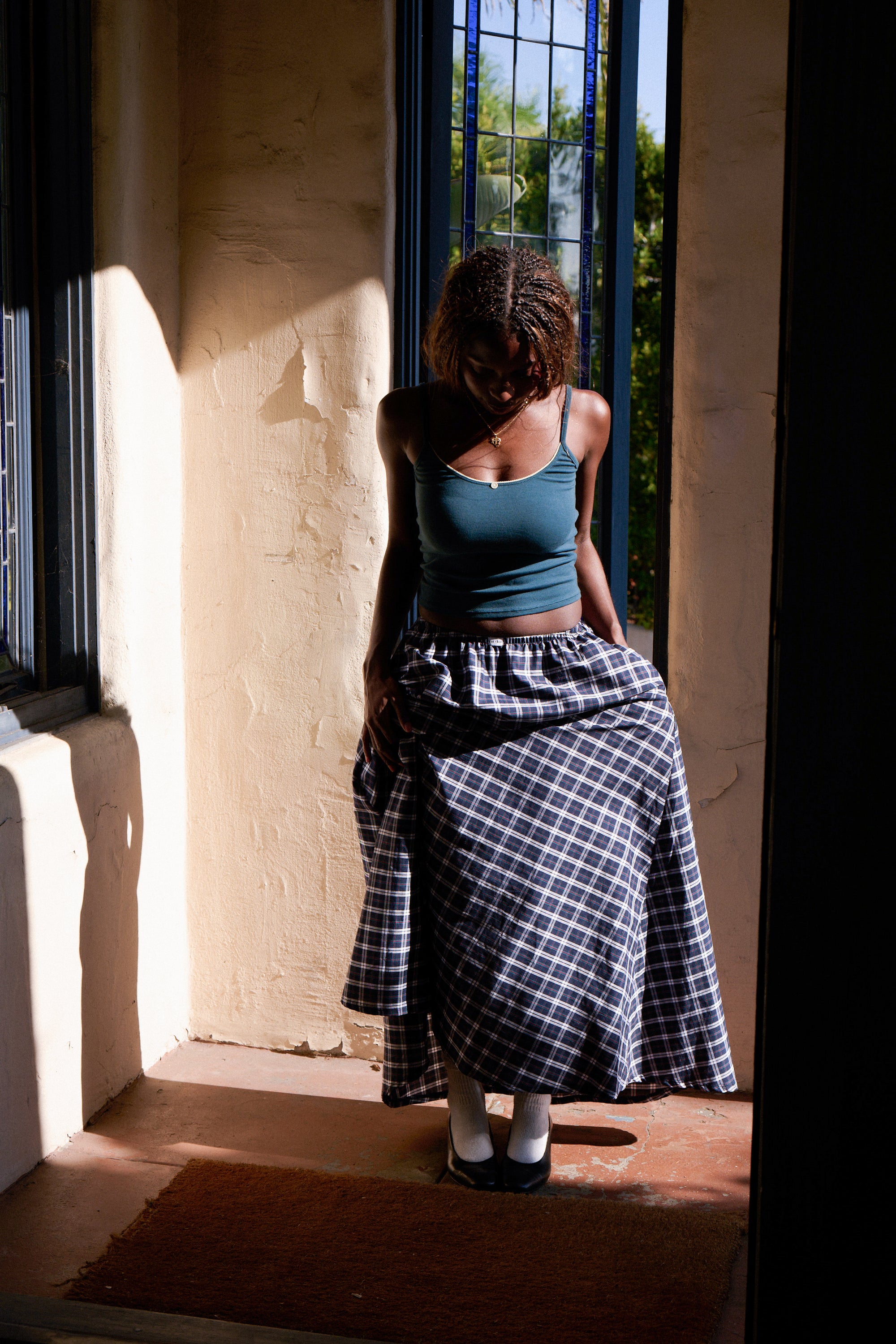 DREAM SKIRT IN JUNIPER TARTAN