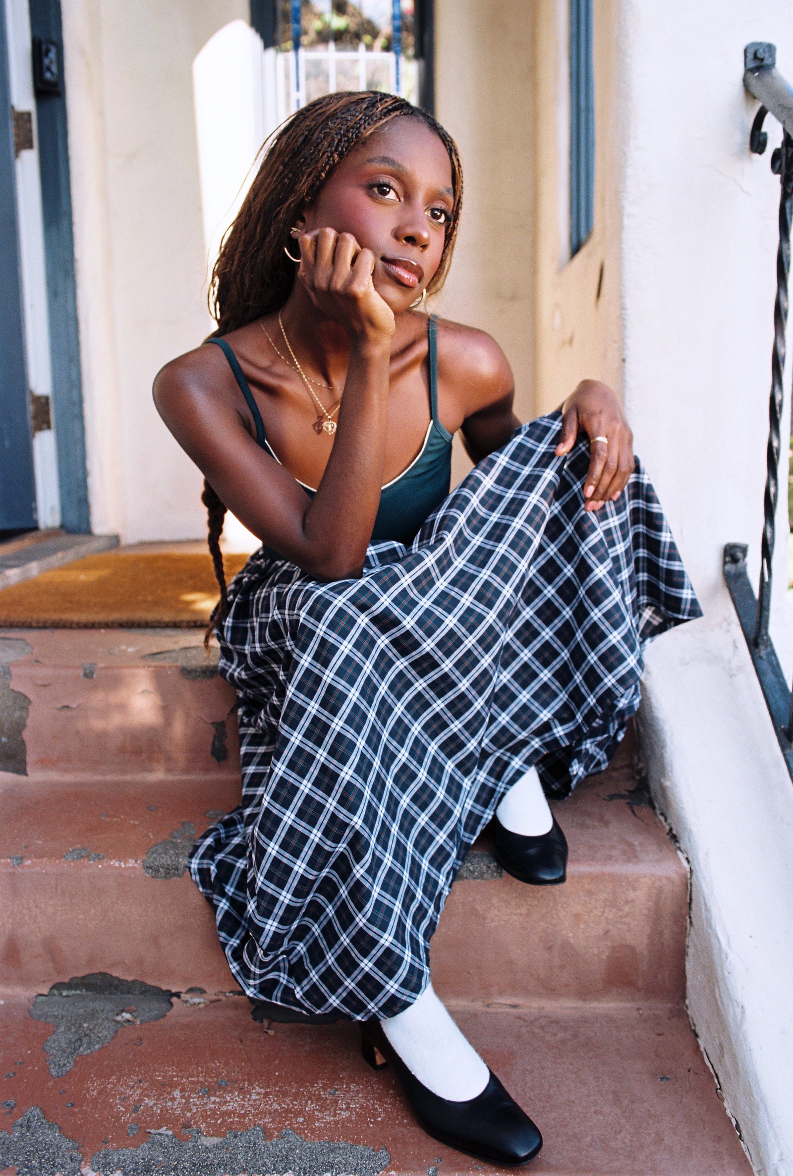 DREAM SKIRT IN JUNIPER TARTAN