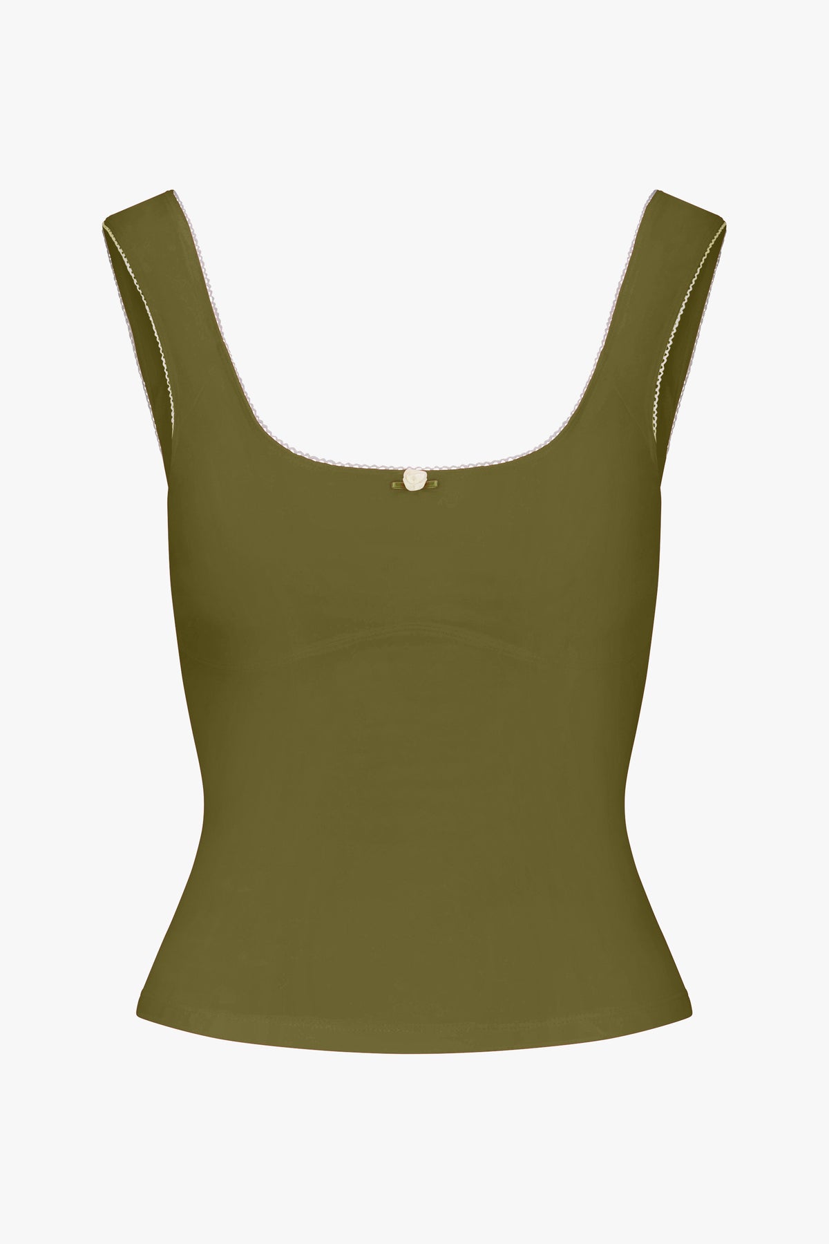 ROMANTIC TOP IN MOSS