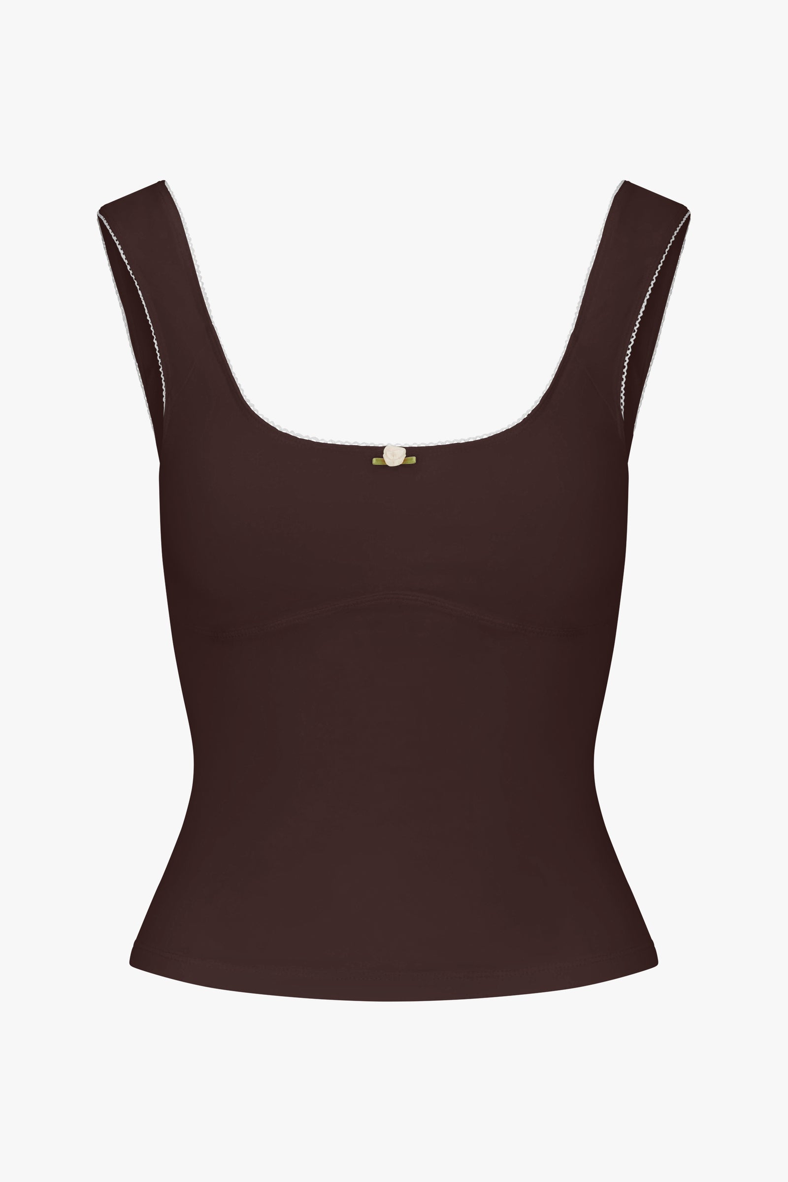 ROMANTIC TOP IN MOCHA