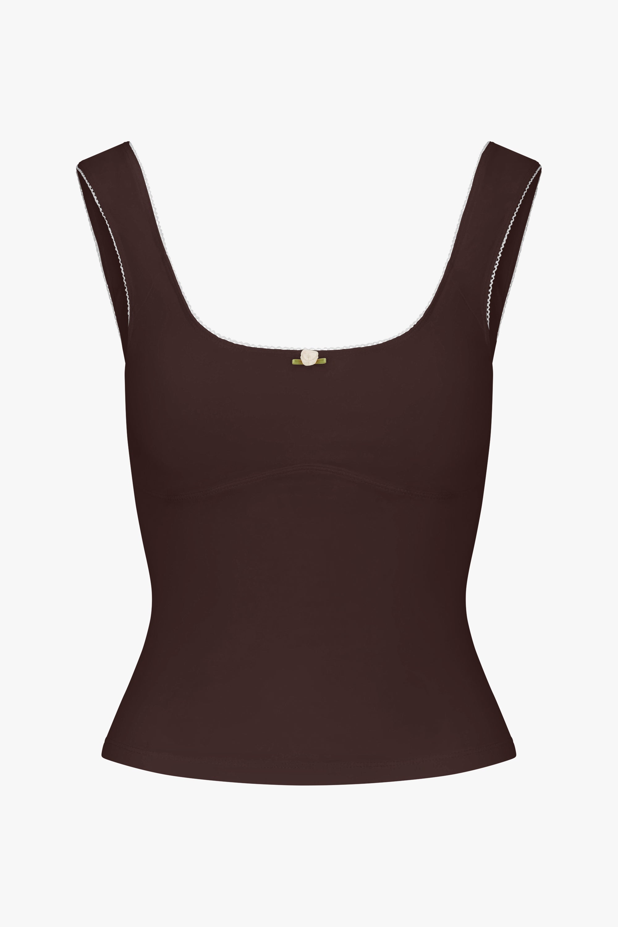 ROMANTIC TOP IN MOCHA