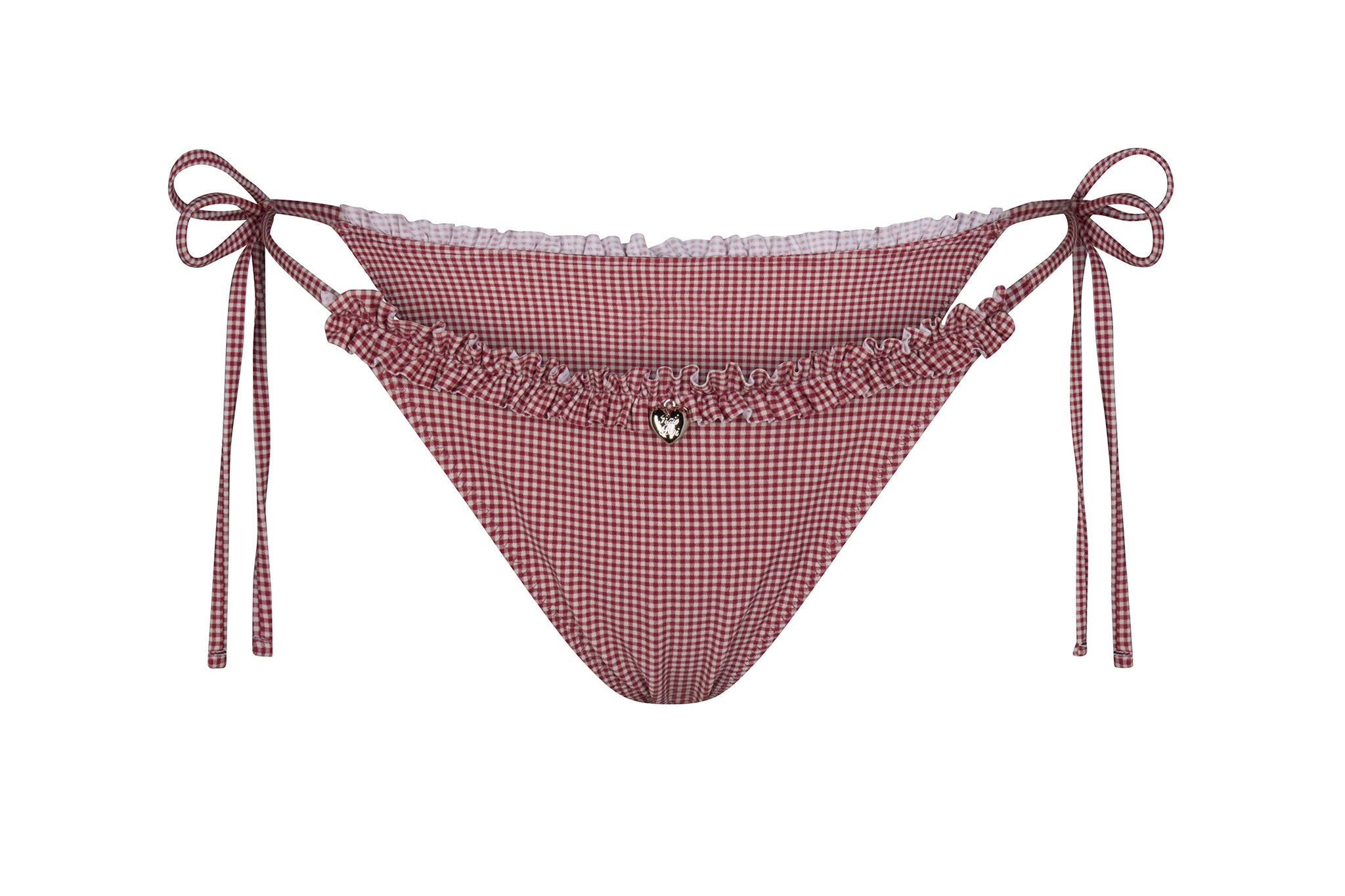 Ruffle Charm Bikini Bottom in Red Gingham