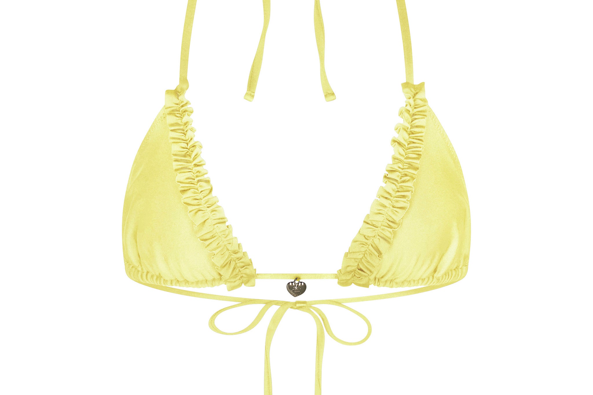 Ruffle Charm Bikini Top in Butter