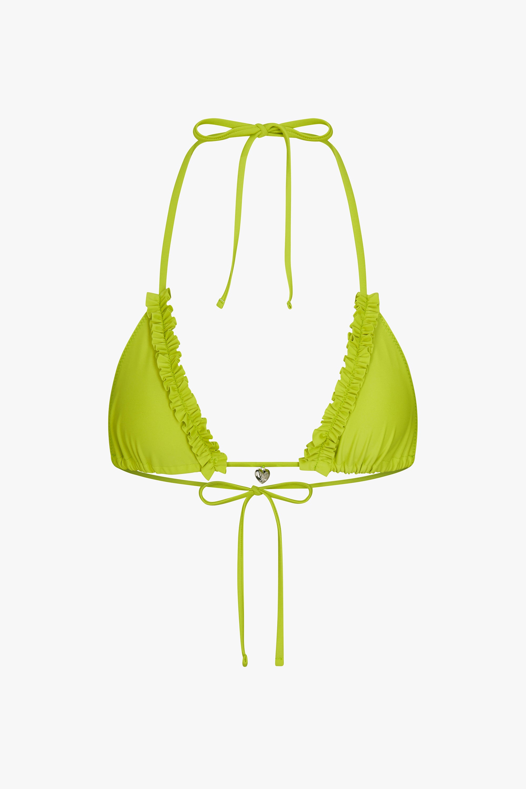RUFFLE CHARM BIKINI TOP IN PISTACHIO