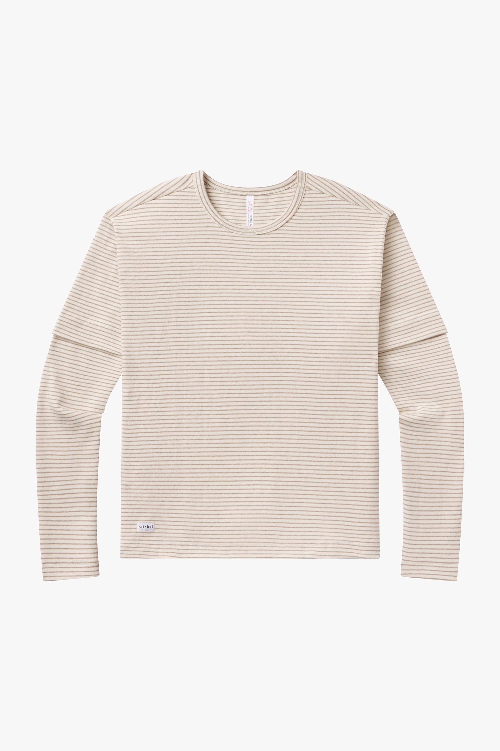 SKATE LONG SLEEVE IN ECRU STRIPE