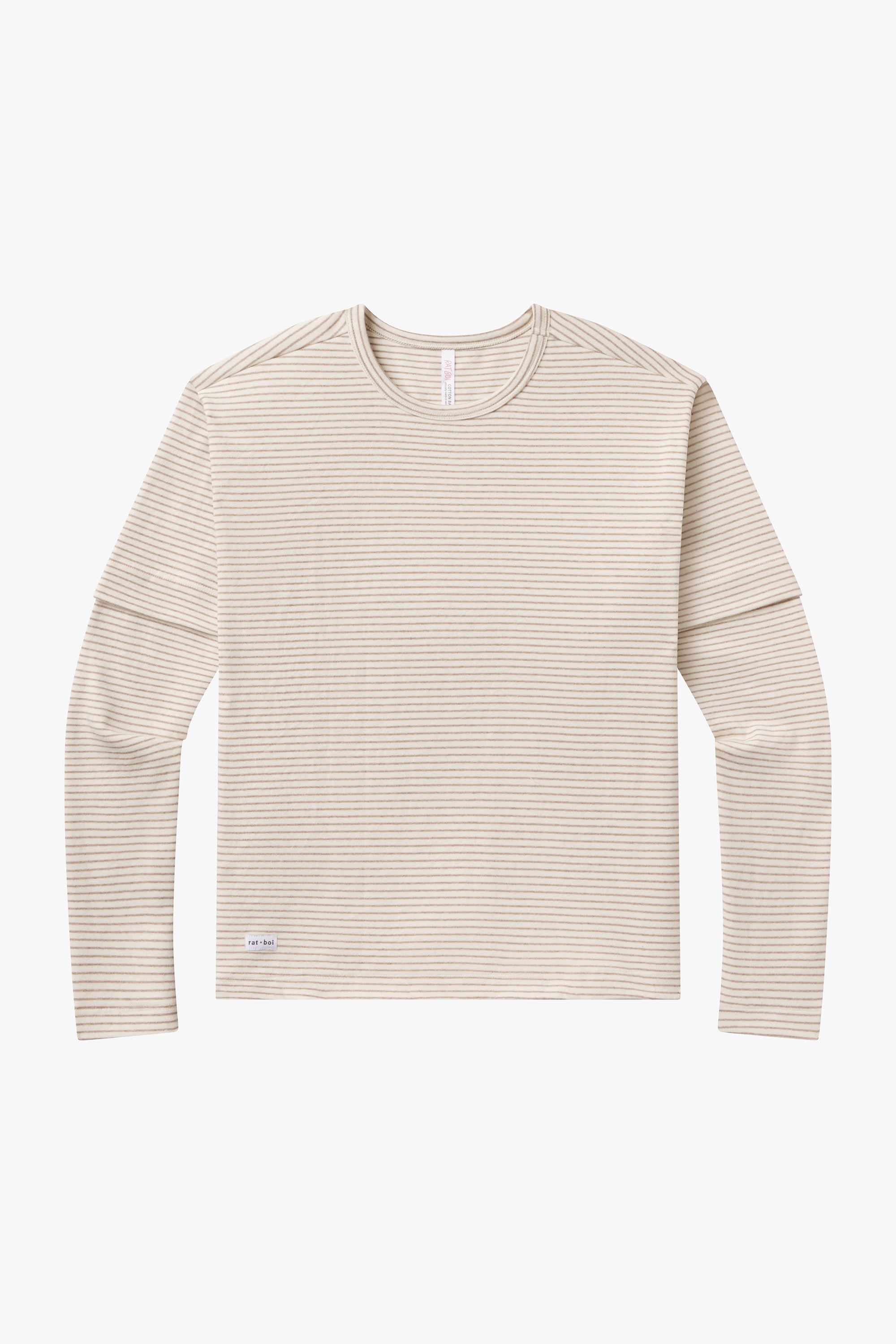SKATE LONG SLEEVE IN ECRU STRIPE