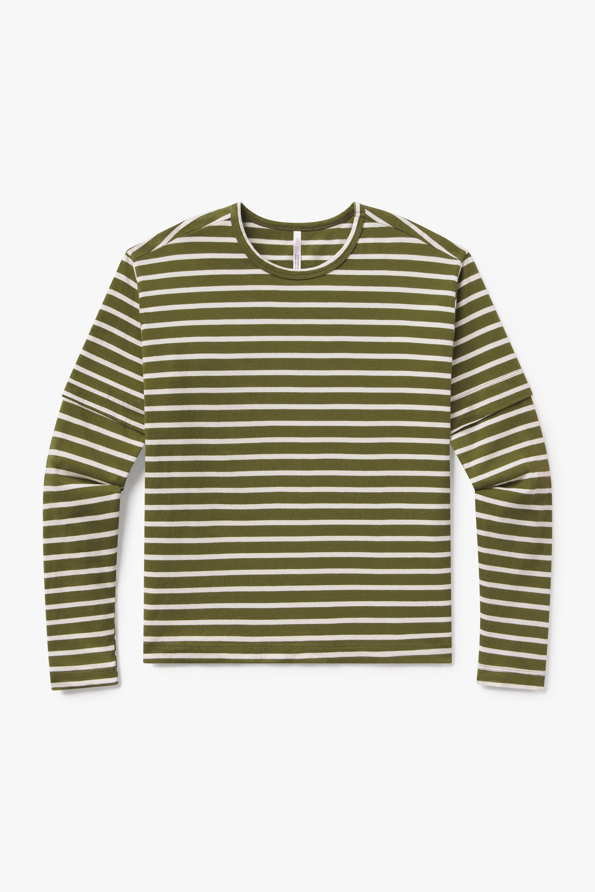 SKATE LONG SLEEVE IN OLIVE STRIPE