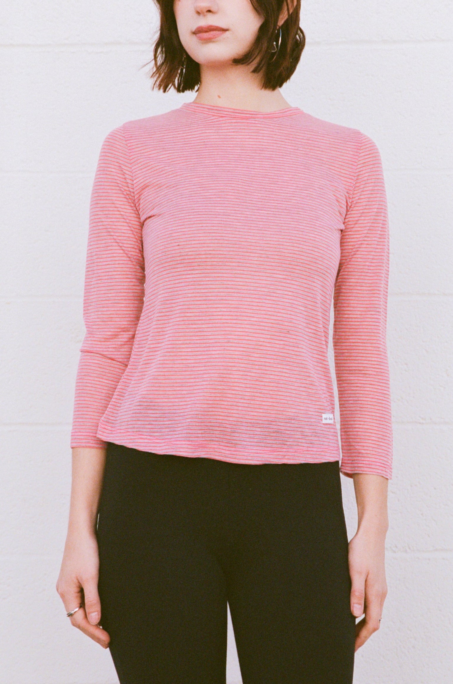 3/4 SLEEVE TOP IN LYCHEE