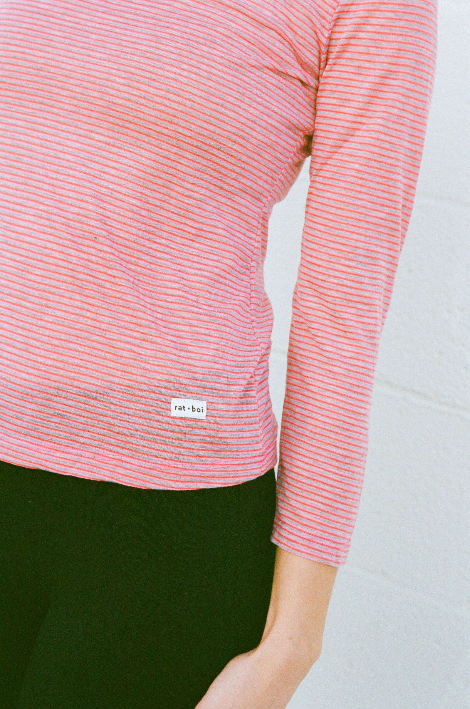 3/4 SLEEVE TOP IN LYCHEE