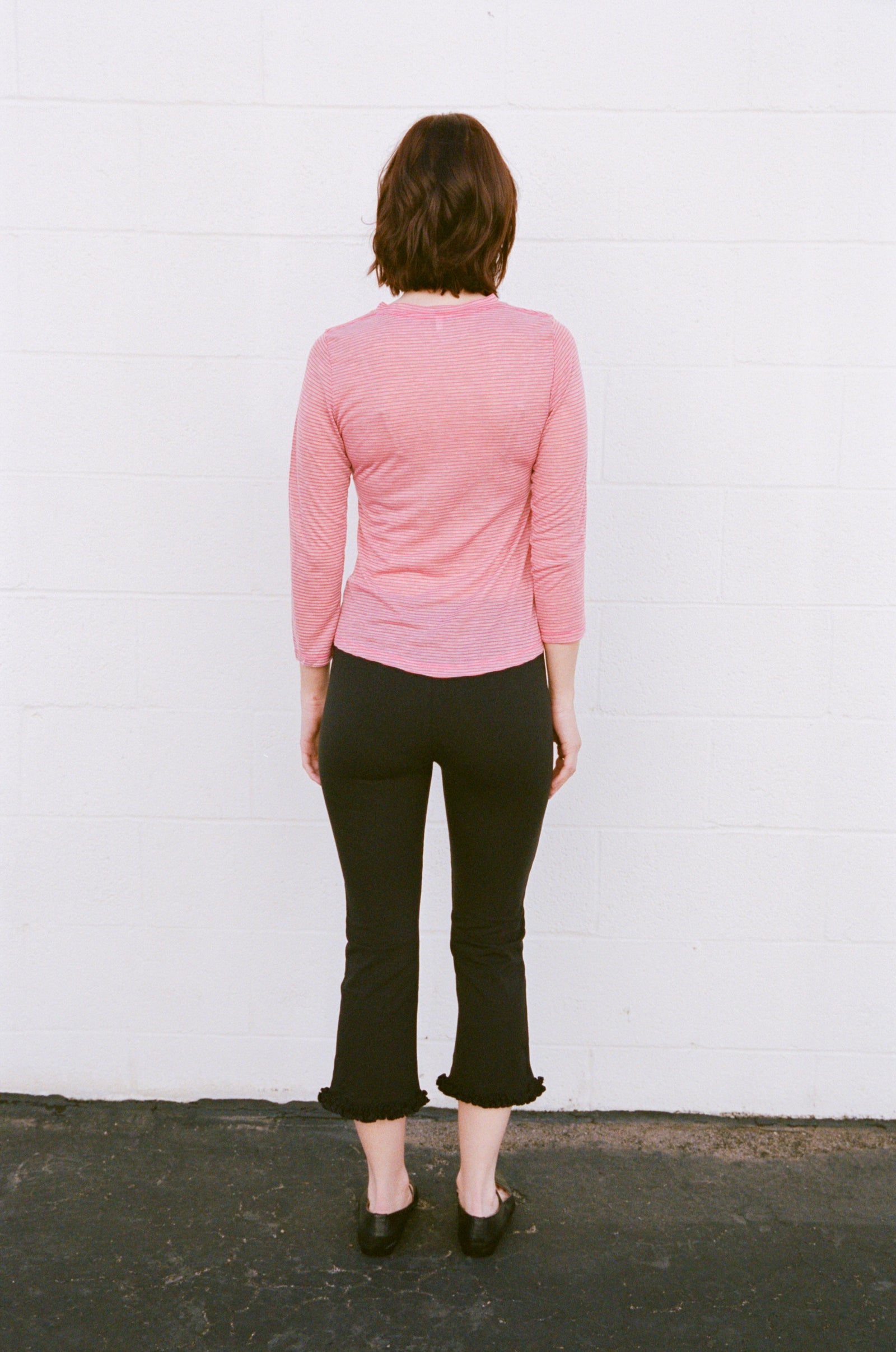 3/4 SLEEVE TOP IN LYCHEE