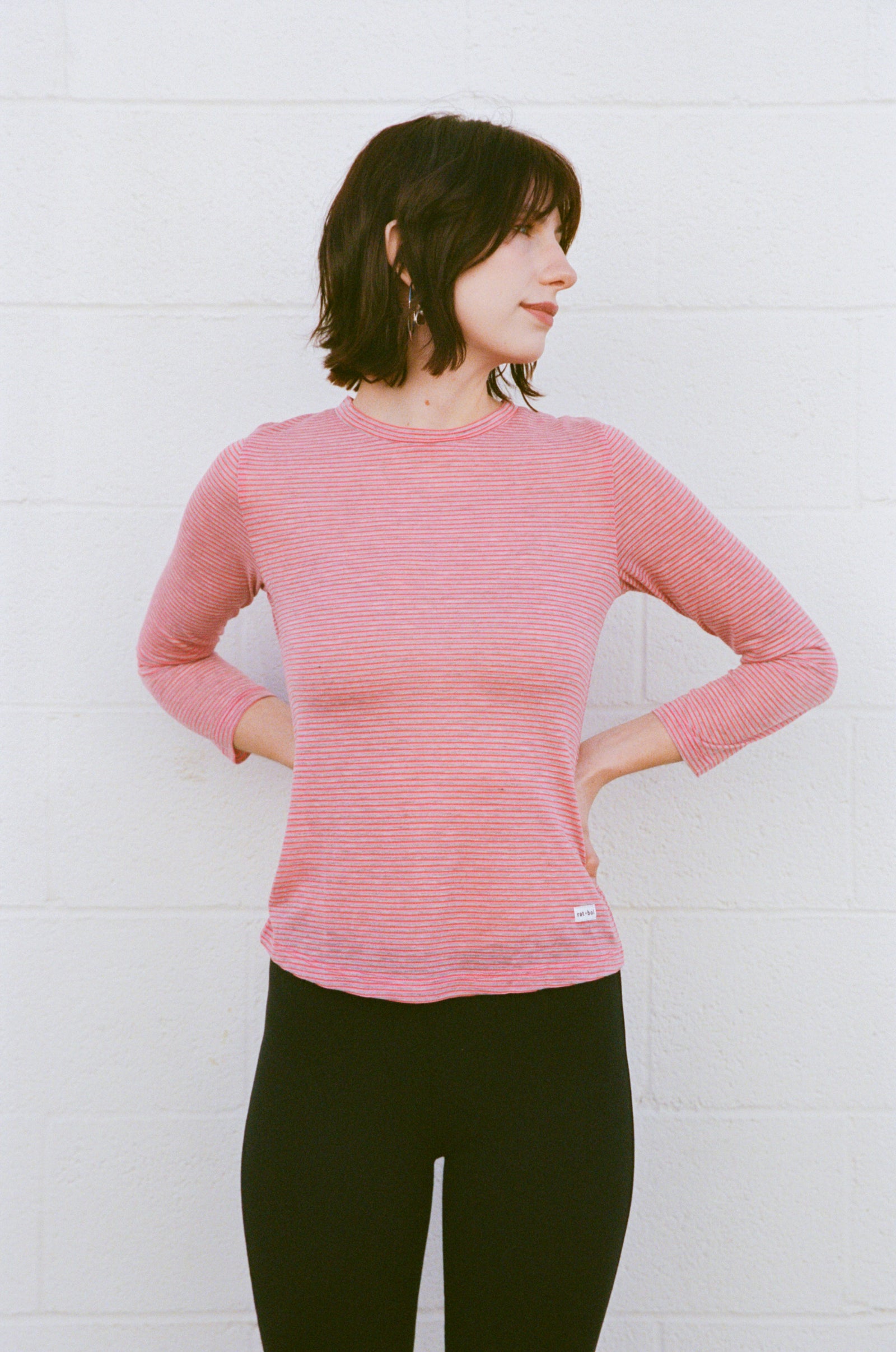 3/4 SLEEVE TOP IN LYCHEE