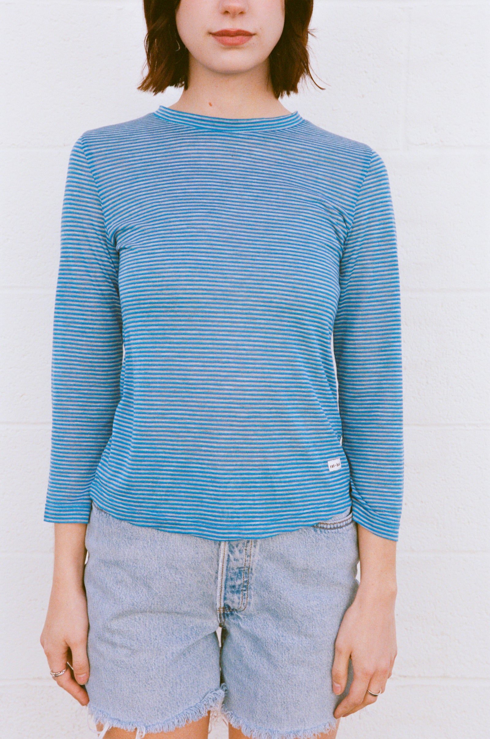 3/4 SLEEVE TOP IN RASPBERRY