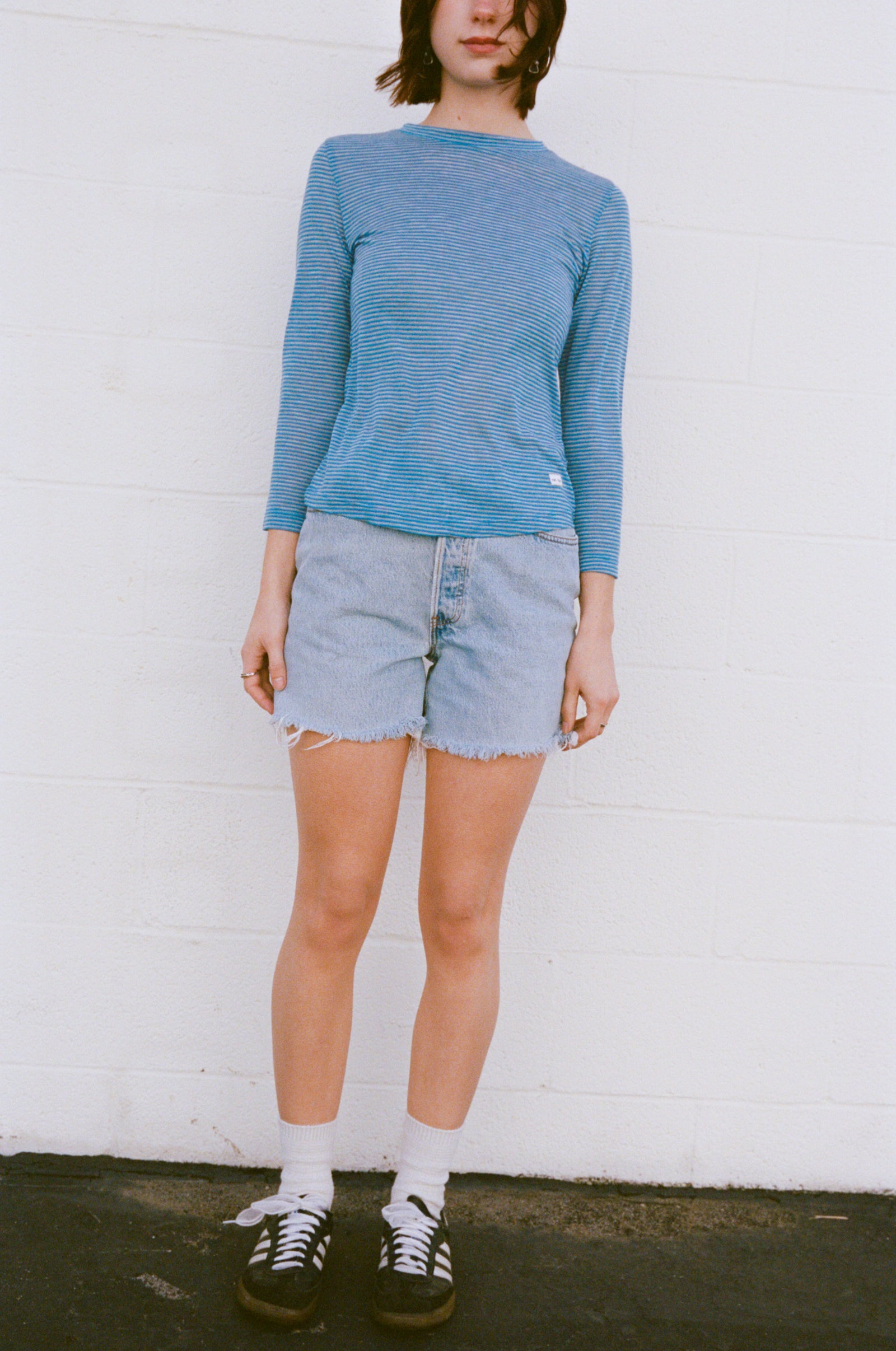 3/4 SLEEVE TOP IN RASPBERRY