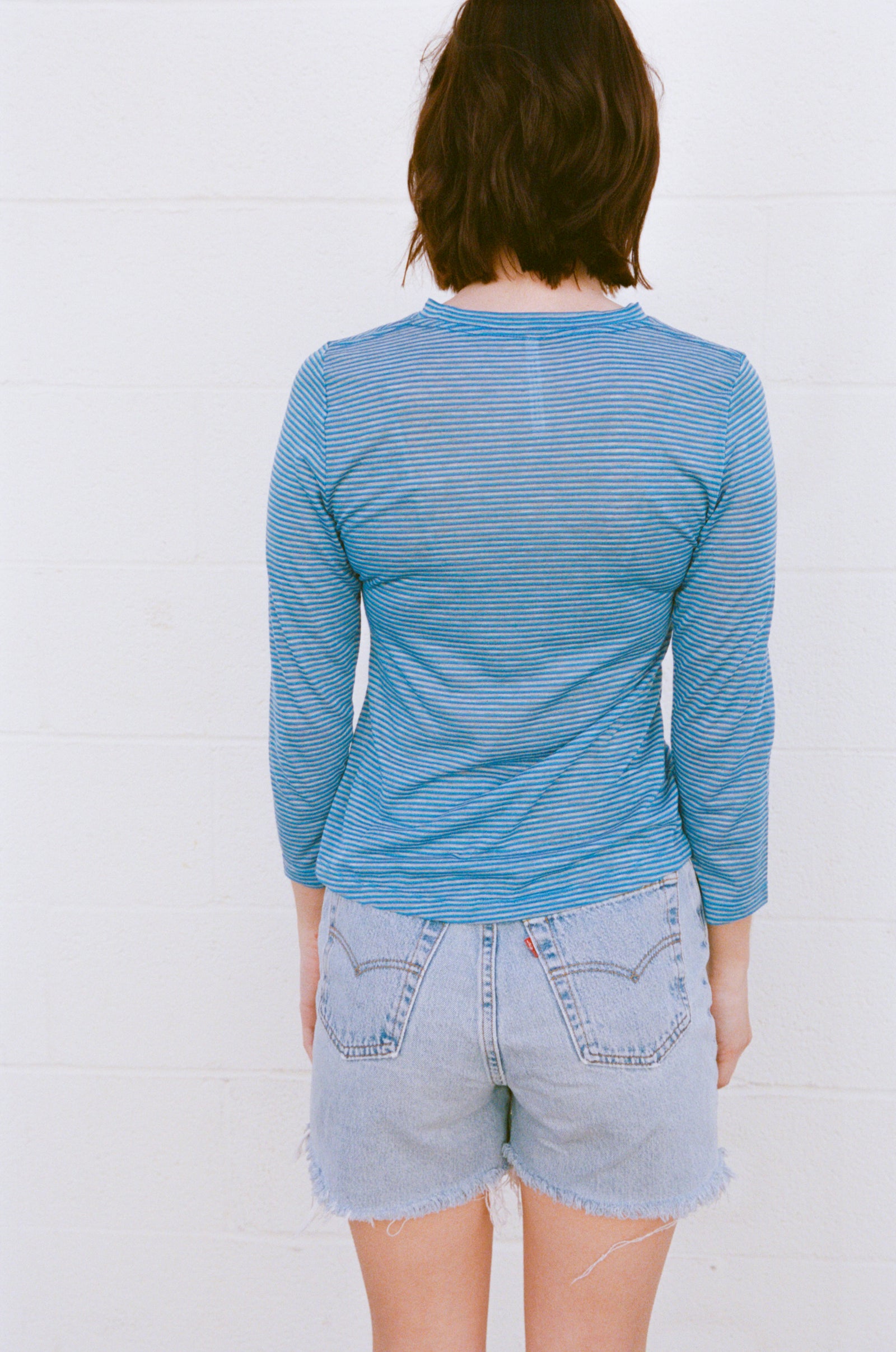 3/4 SLEEVE TOP IN RASPBERRY