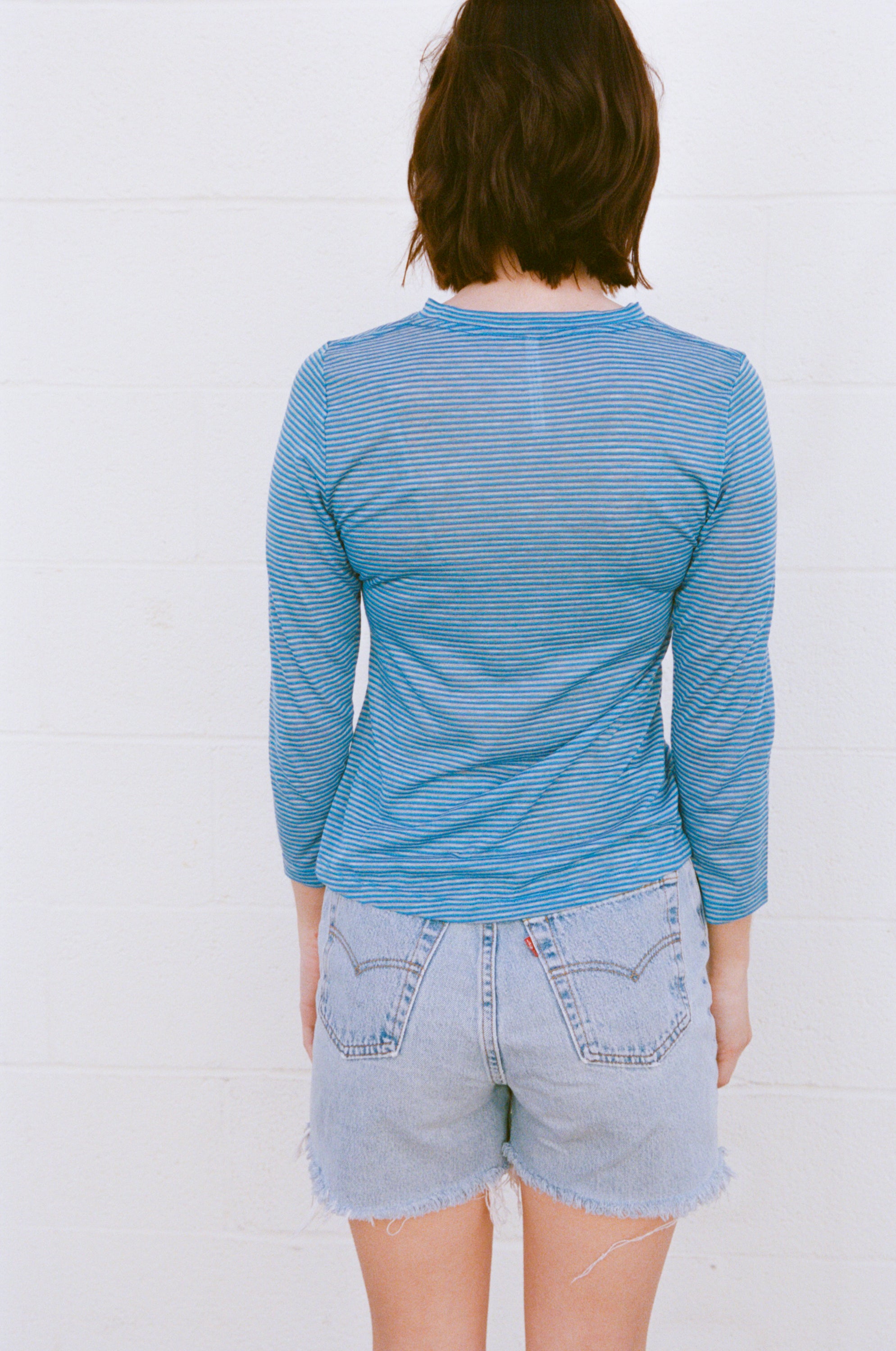 3/4 SLEEVE TOP IN RASPBERRY