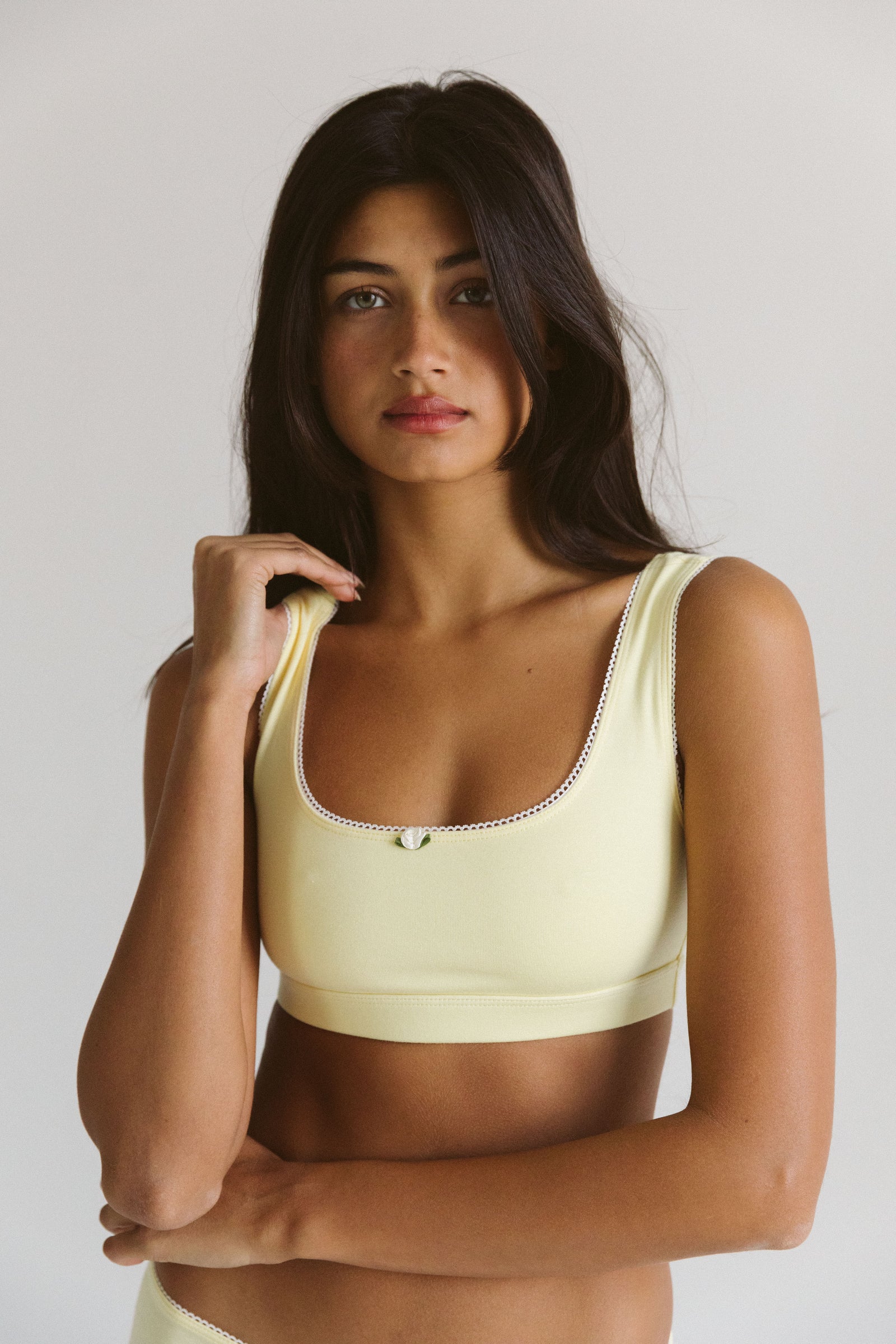 SUPPORT COTTON BRA IN BUTTER