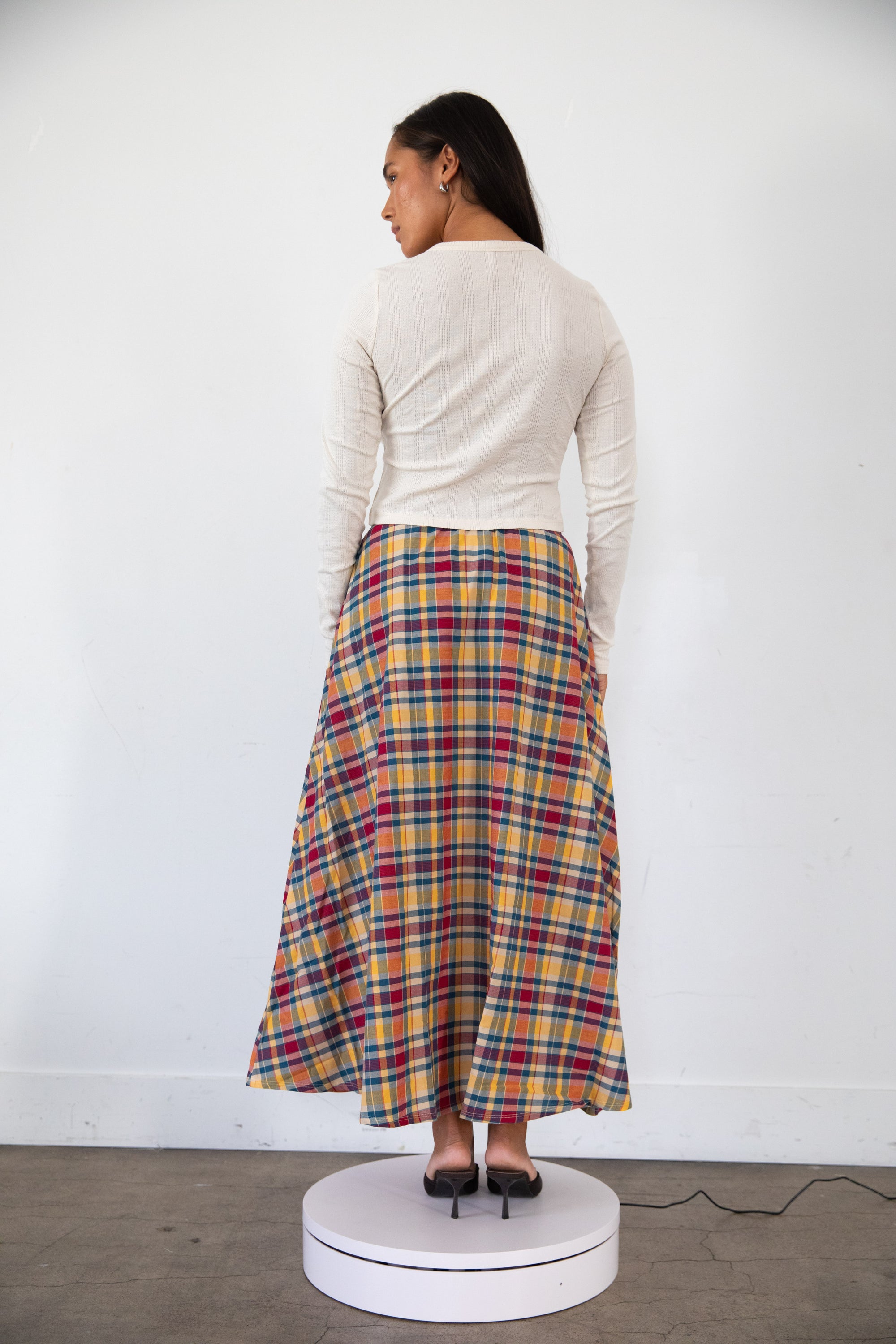DREAM SKIRT IN CRIMSON TARTAN