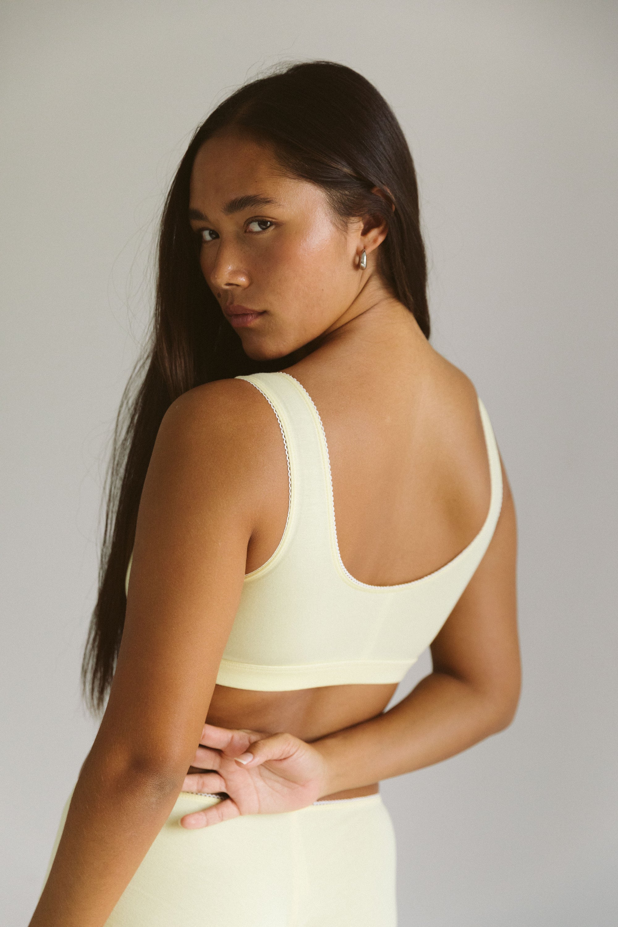 SUPPORT COTTON BRA IN BUTTER