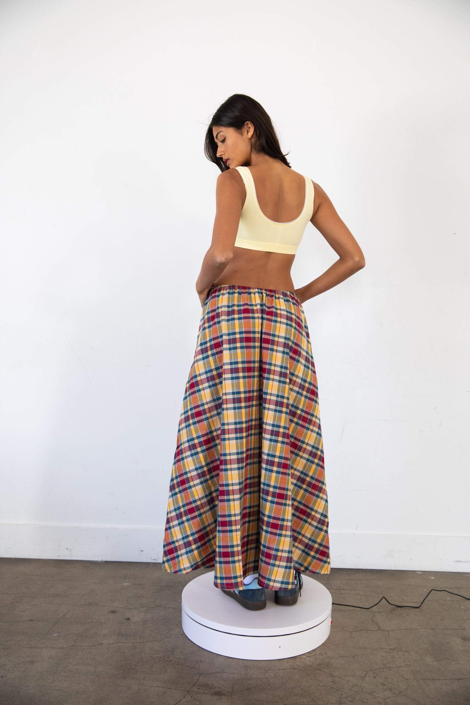 DREAM SKIRT IN CRIMSON TARTAN