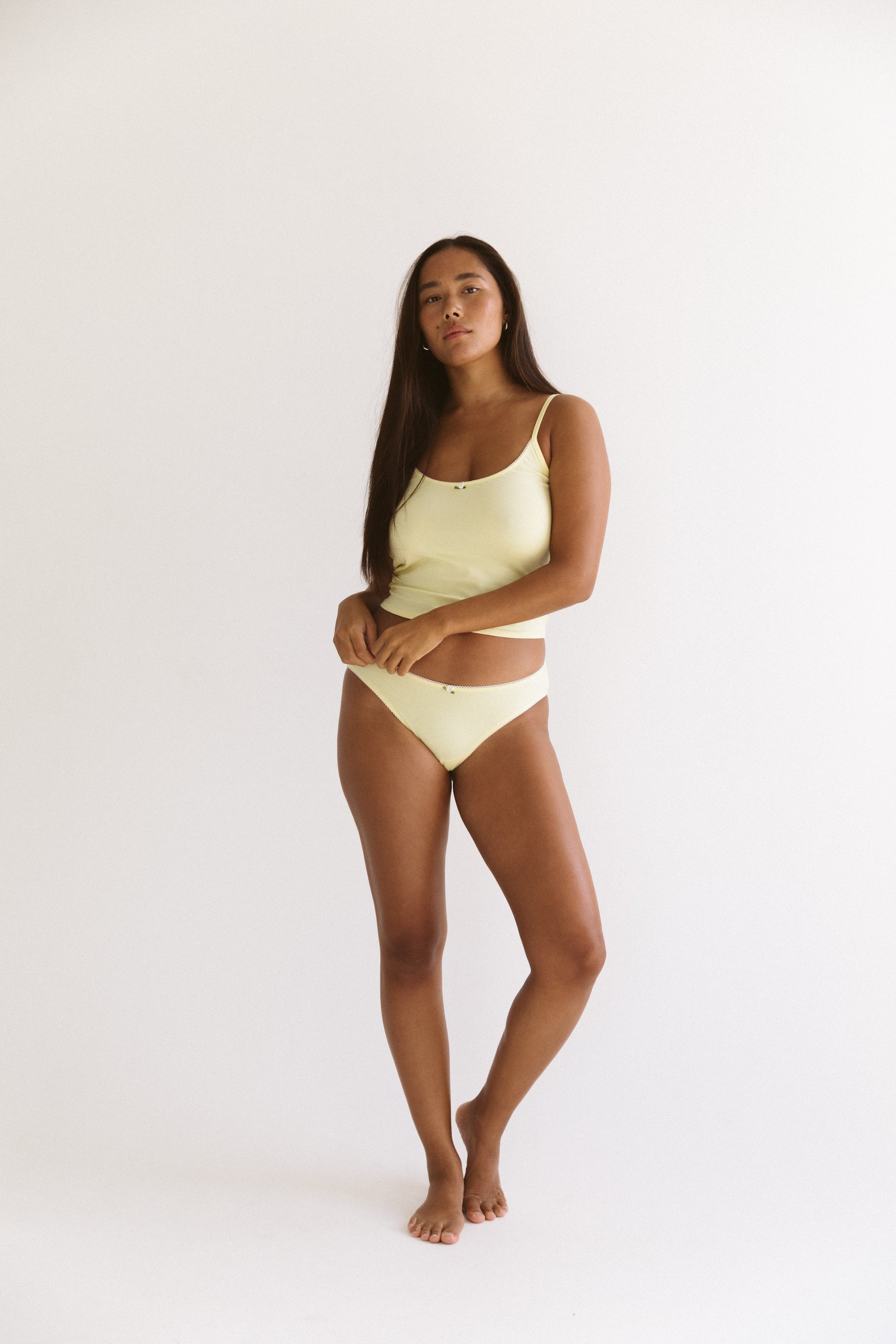 SCOOP BACK CAMI IN BUTTER