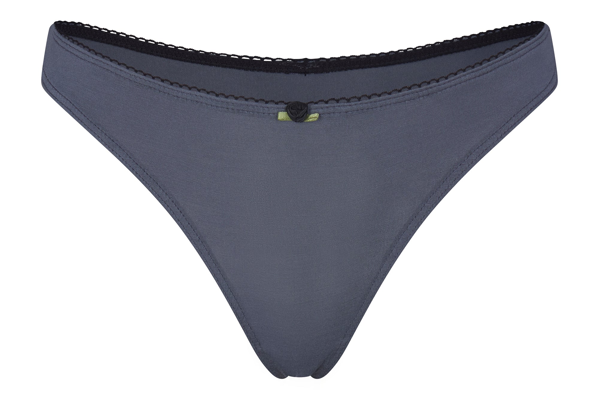 LOW RISE THONG IN SLATE