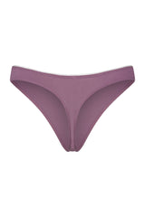 LOW RISE THONG IN AUBERGINE