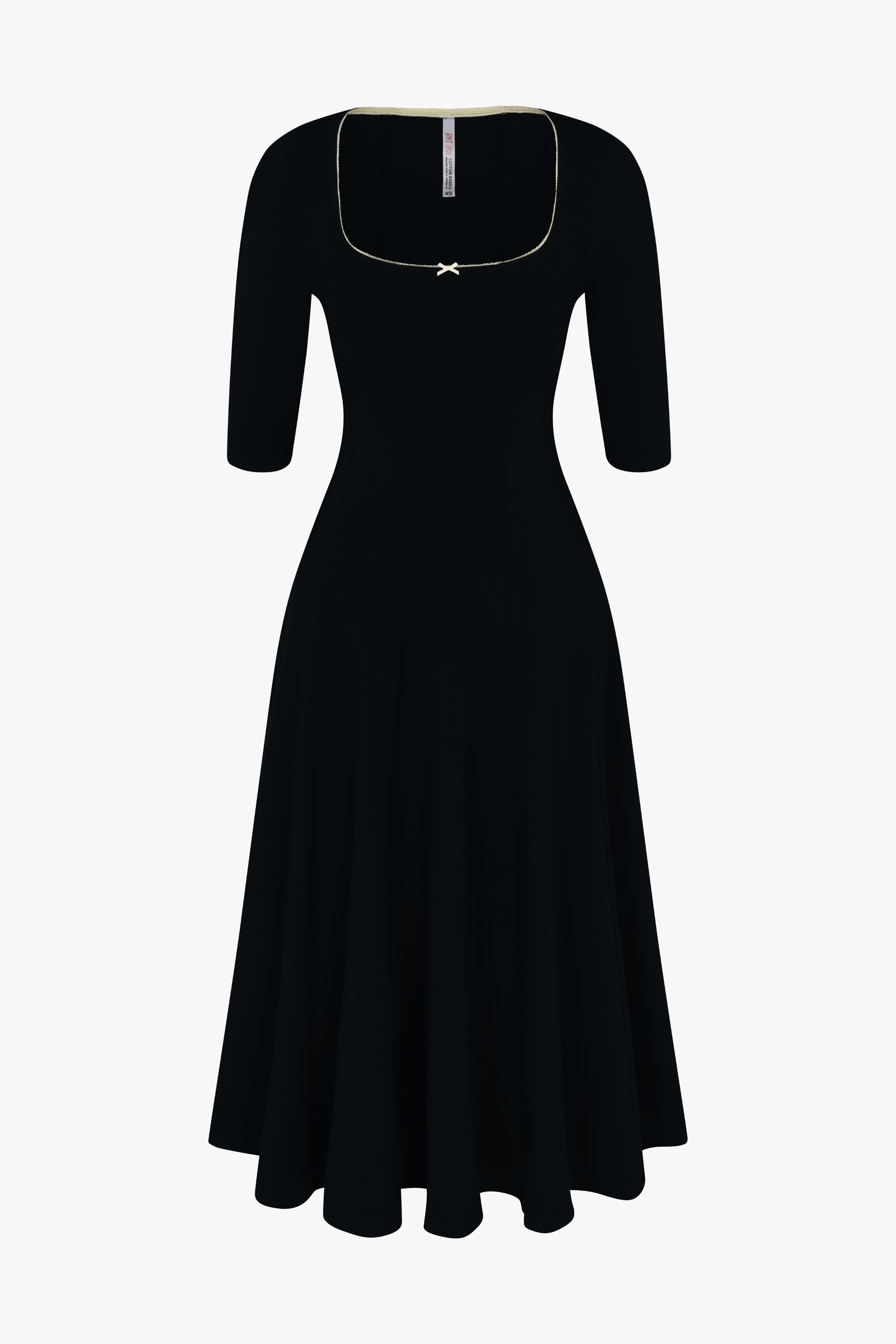 DREAM DRESS 3/4 SLEEVE IN ONYX RAT BOI DREAM DRESS 3/4 SLEEVE IN ONYX RAT BOI
