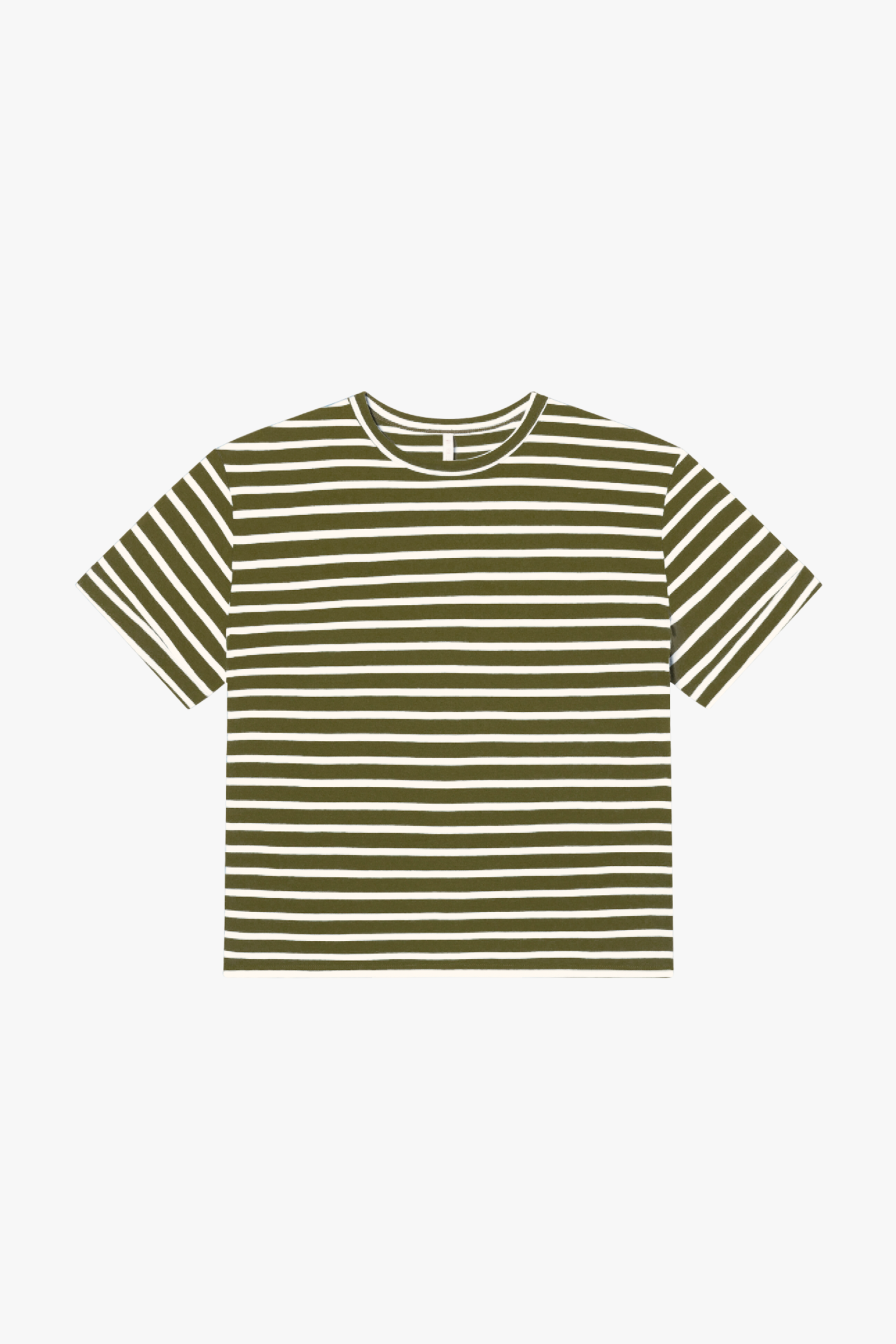 OVERSIZED BOIFRIEND T-SHIRT IN OLIVE STRIPE