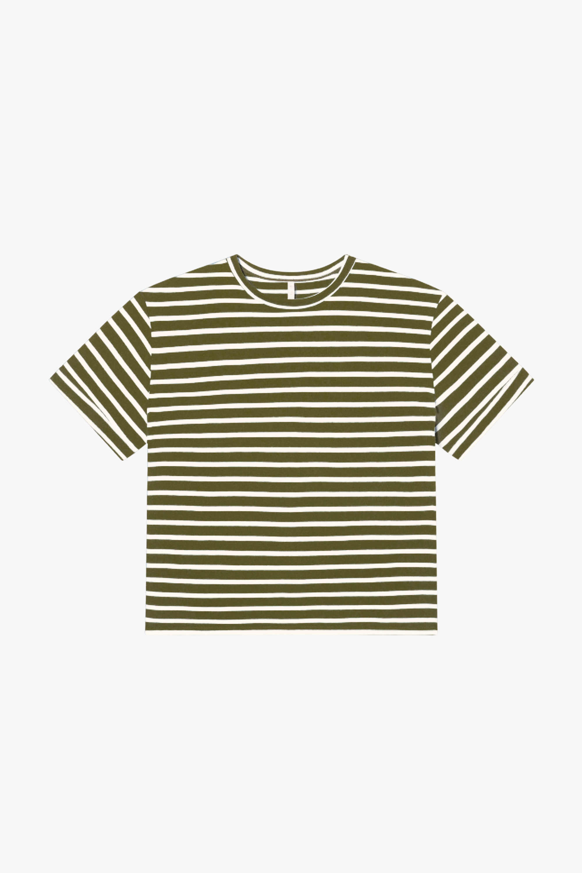 OVERSIZED BOIFRIEND T-SHIRT IN OLIVE STRIPE