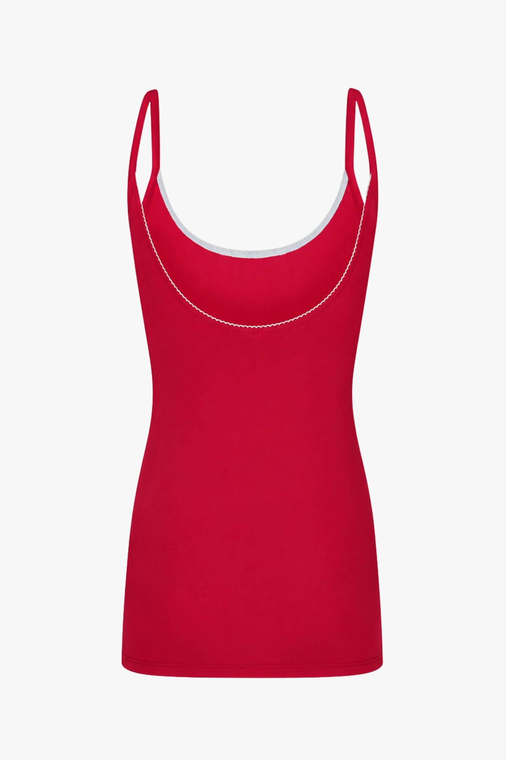 SCOOP BACK CAMI DRESS IN CHERRY