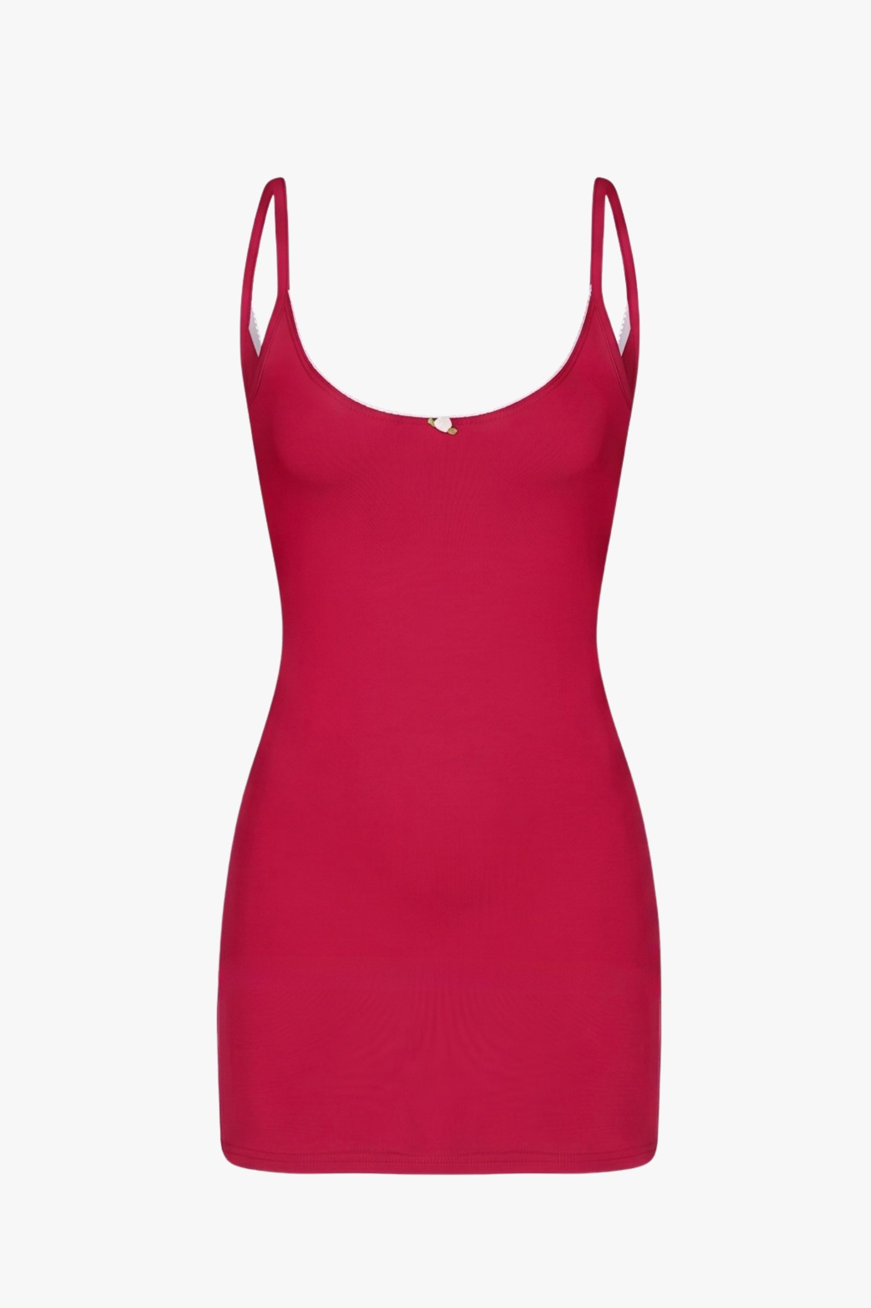 SCOOP BACK CAMI DRESS IN CHERRY – RAT BOI