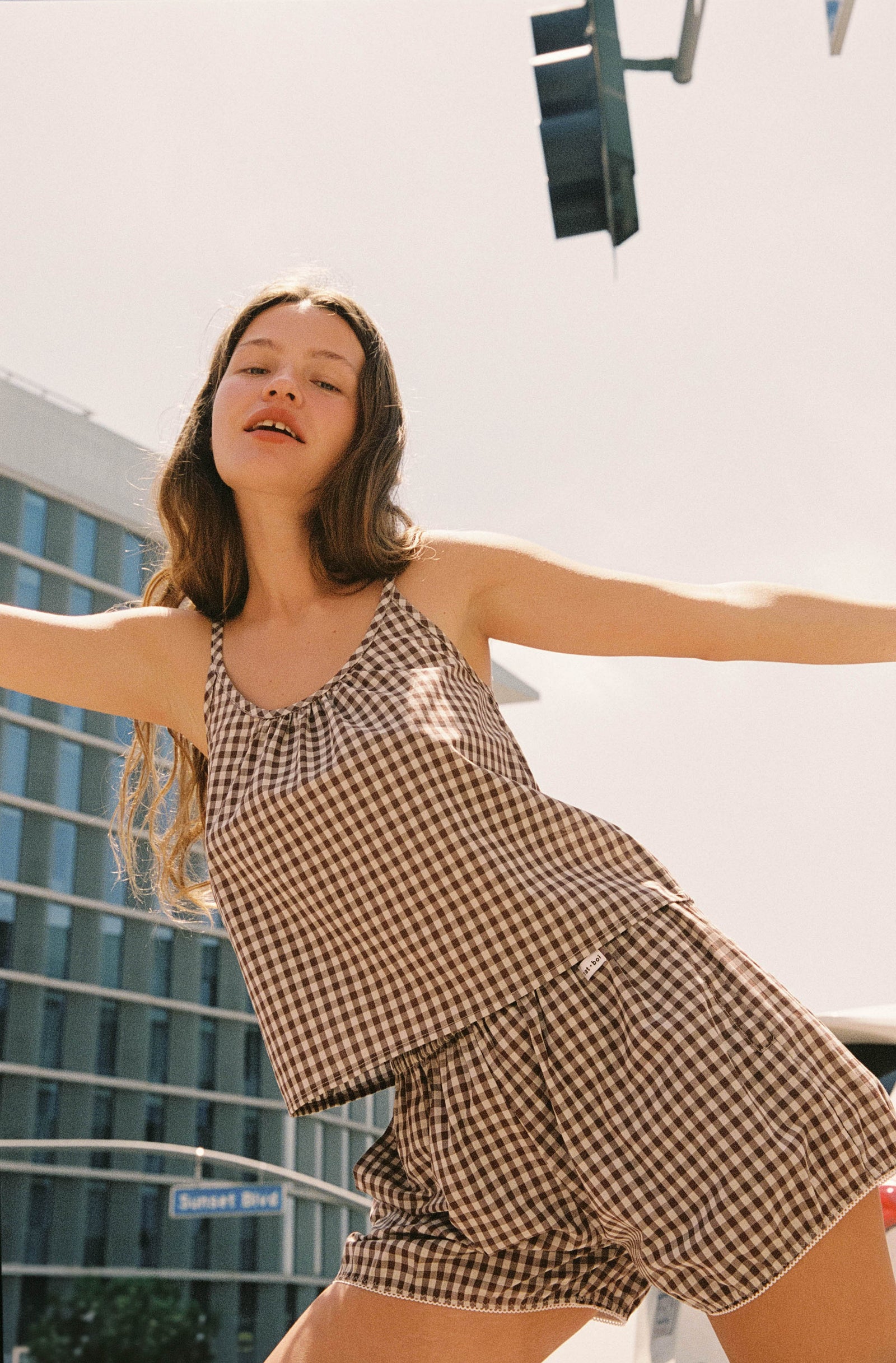 EASY BLOOMER SHORT IN TEDDY GINGHAM