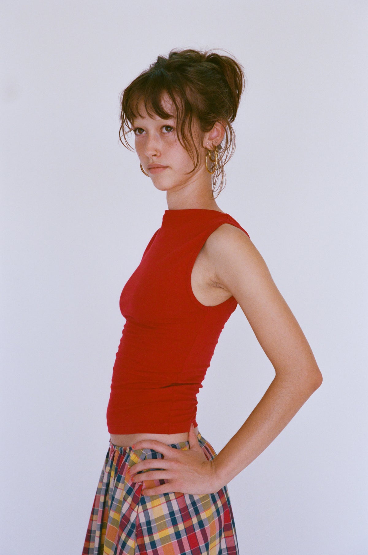 BOATNECK TOP IN POPPY
