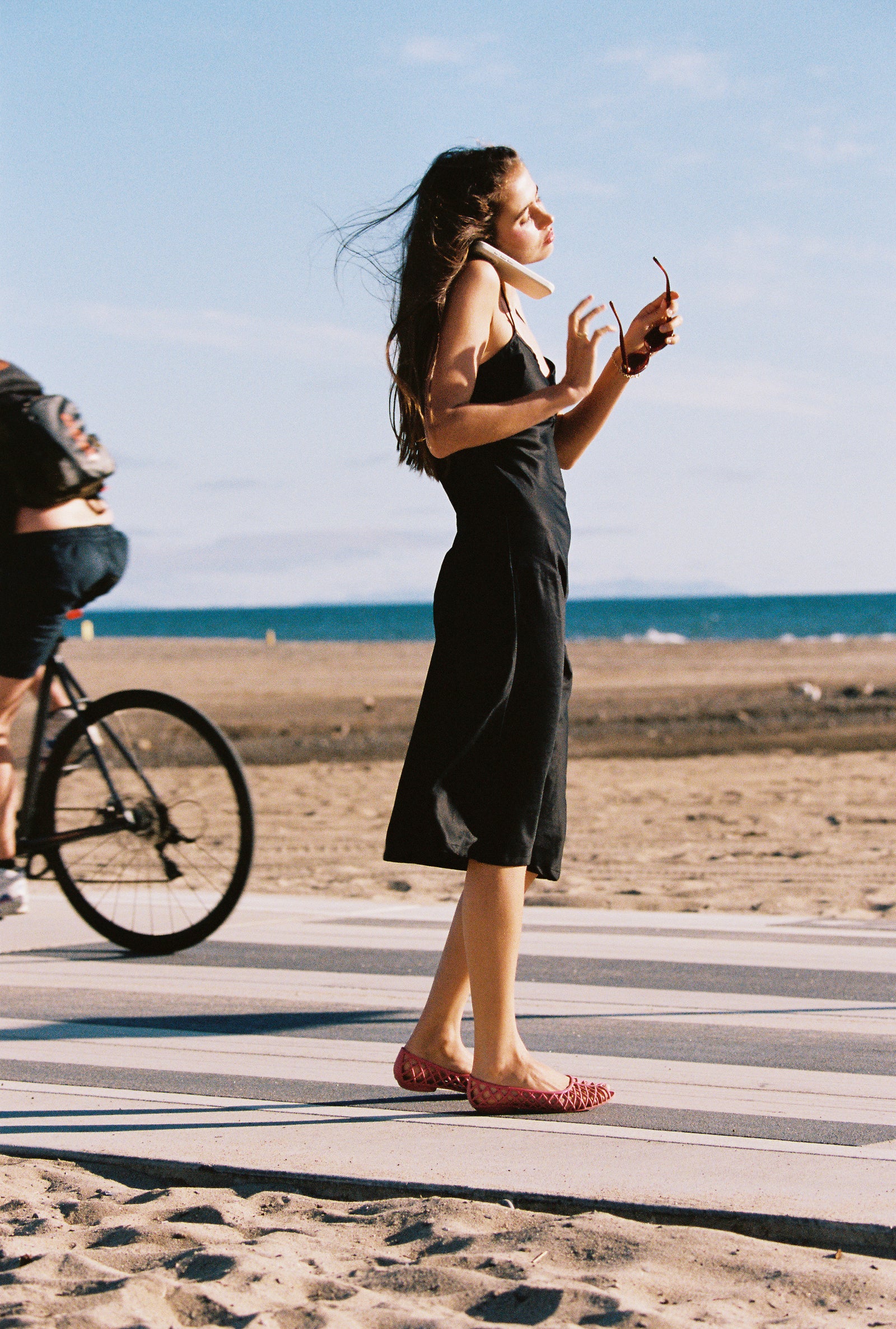 90'S BIAS SLIP DRESS IN ONYX