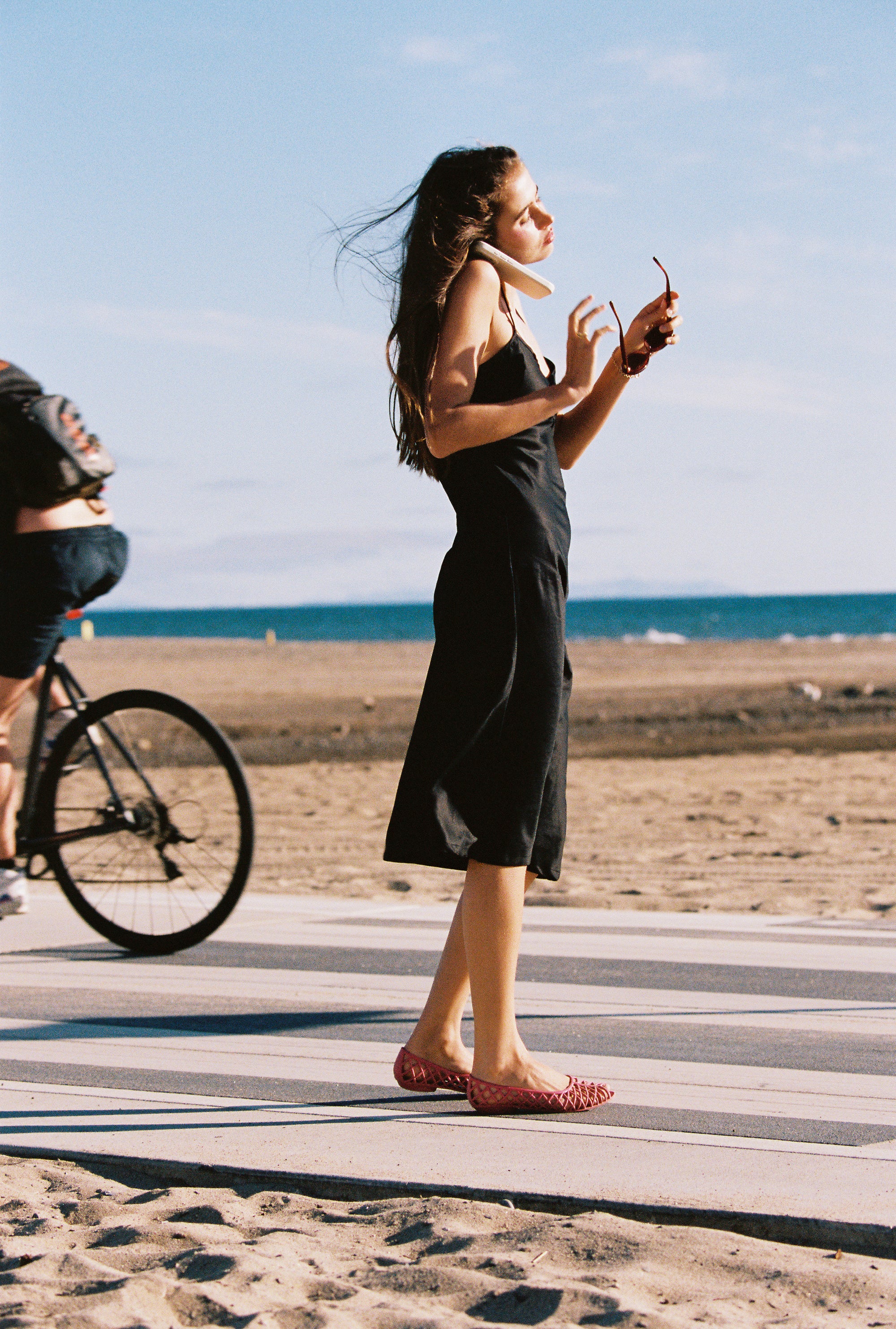 90'S BIAS SLIP DRESS IN ONYX