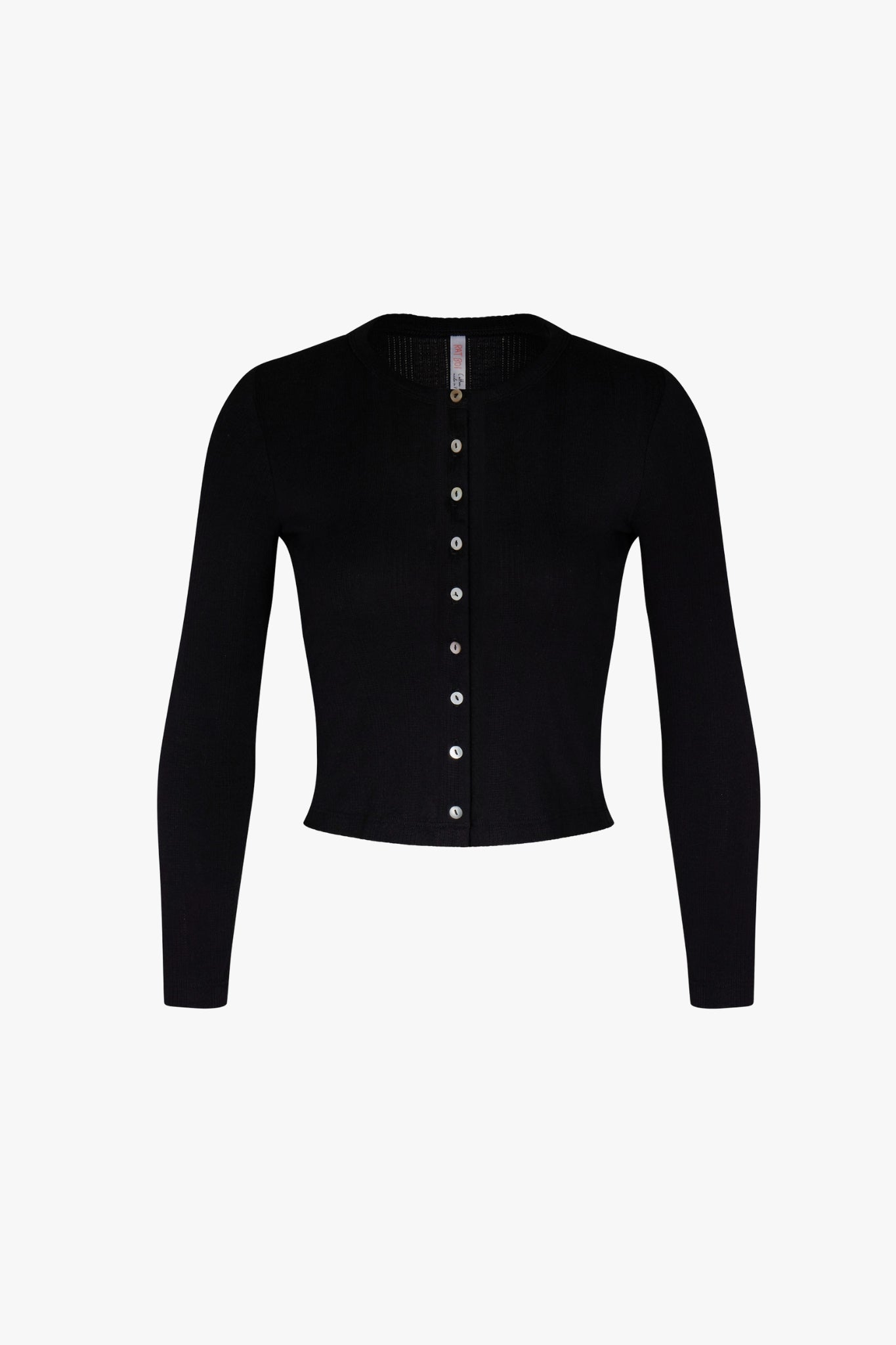 POINTELLE CARDIGAN IN ONYX – RAT BOI