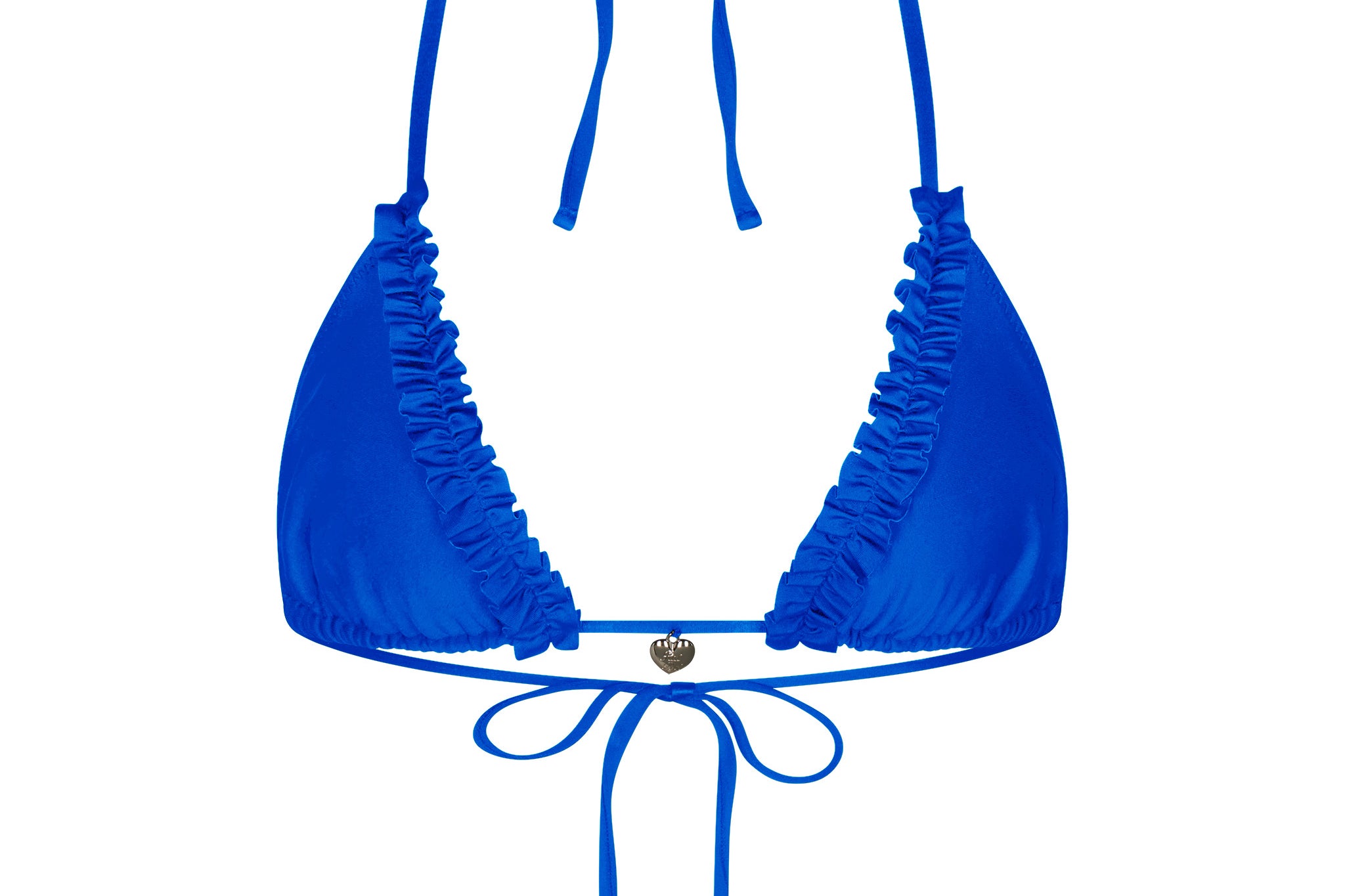 Ruffle Charm Bikini Top in Ultramarine