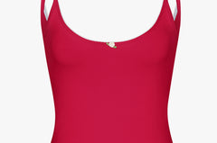 SCOOP BACK CAMI IN CHERRY