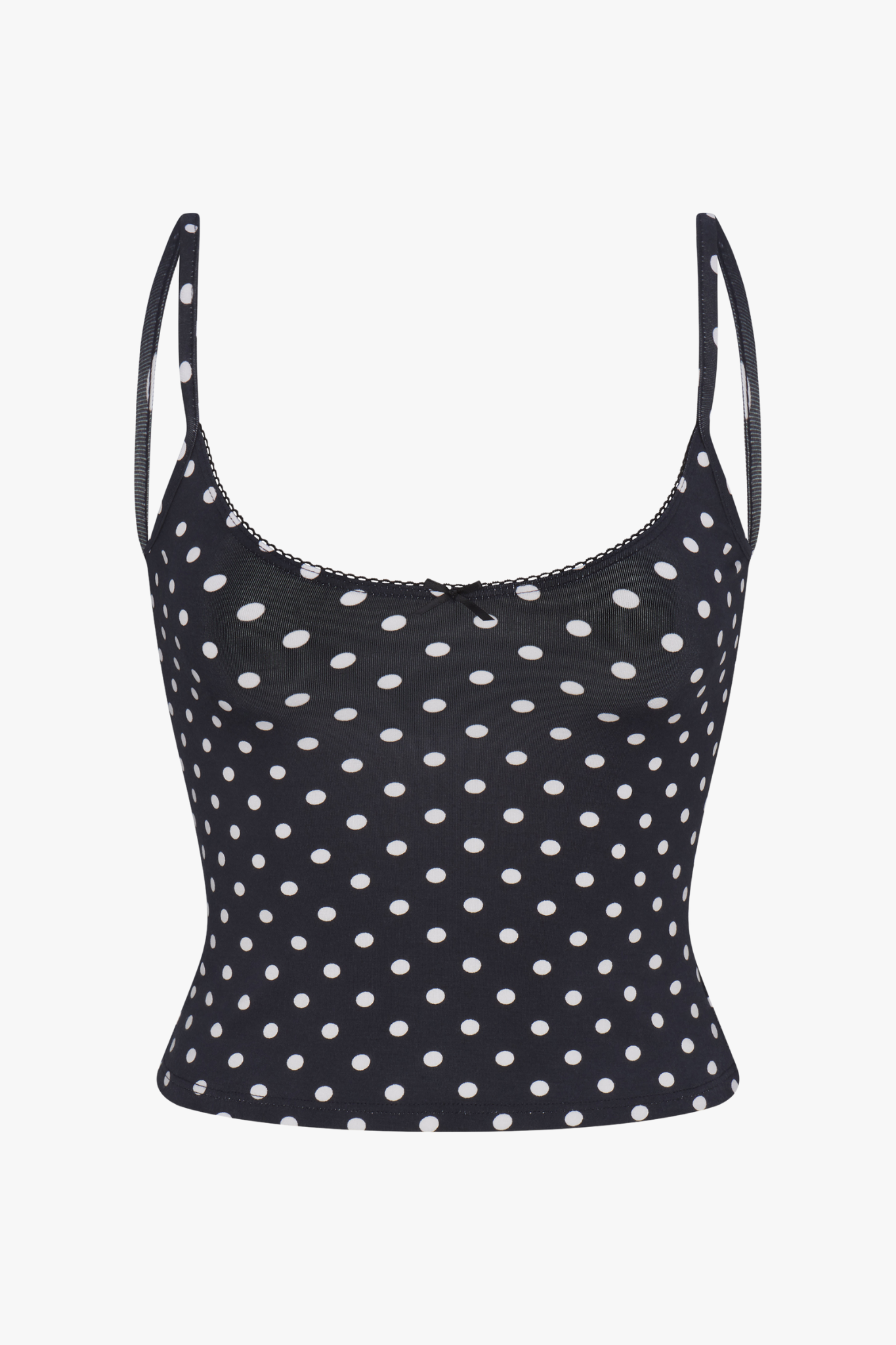SCOOP BACK CAMI IN DOMINO DOT