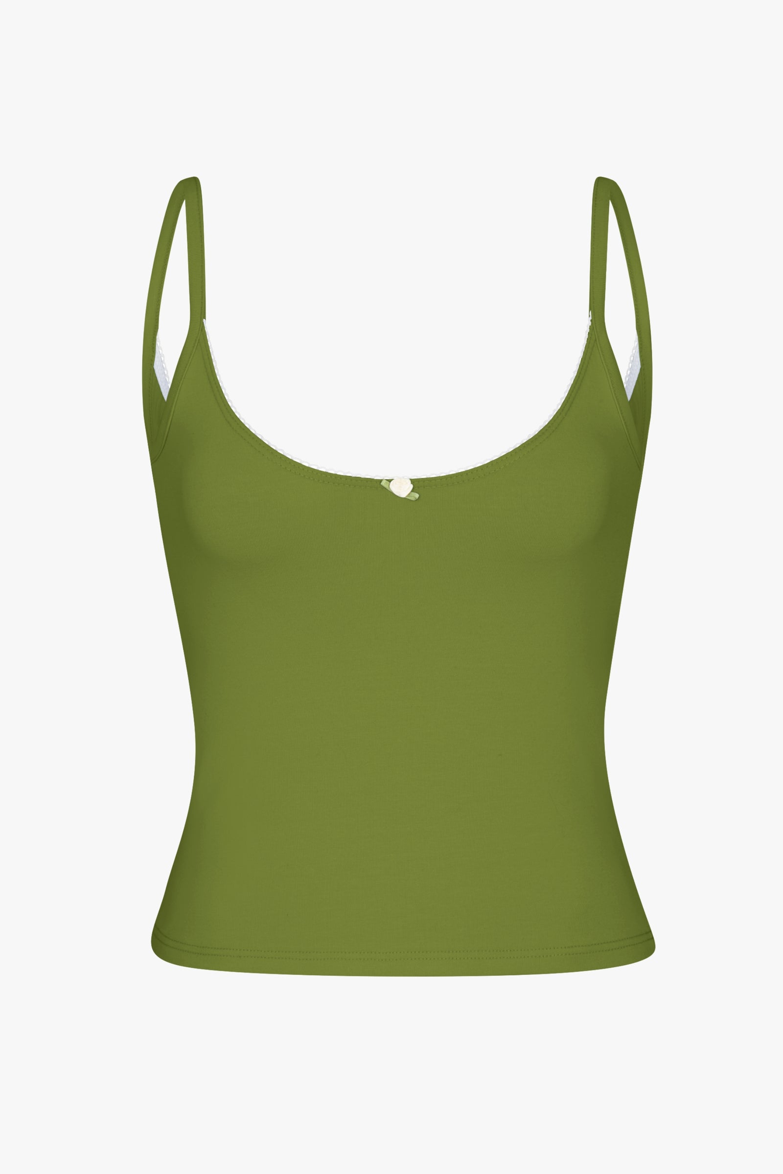 SCOOP BACK CAMI IN WASABI