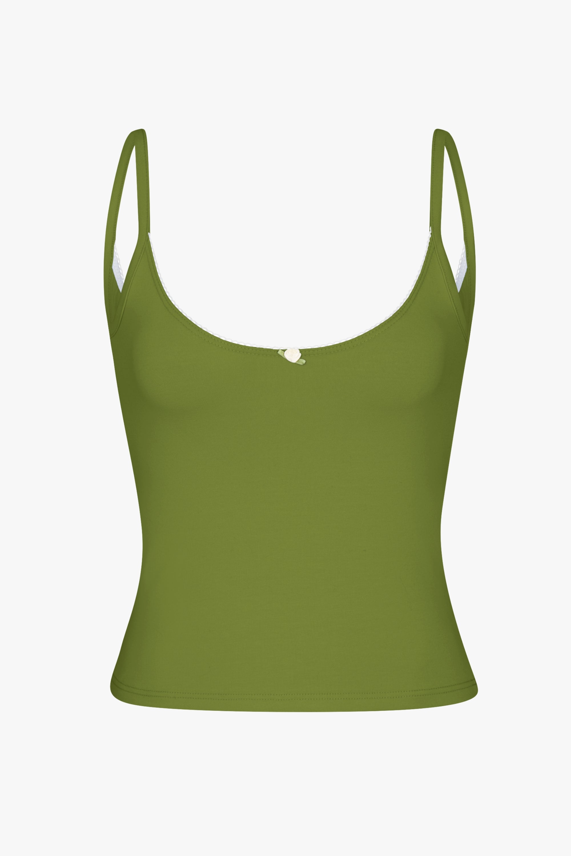 SCOOP BACK CAMI IN WASABI