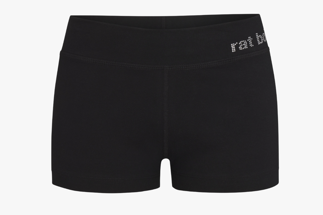 ★韓国人気★Rest & Recreation★RR LOGO BIKE SHORTS LOUNGE BIKE SHORTS IN ONYX RHINESTONE – RAT BOI