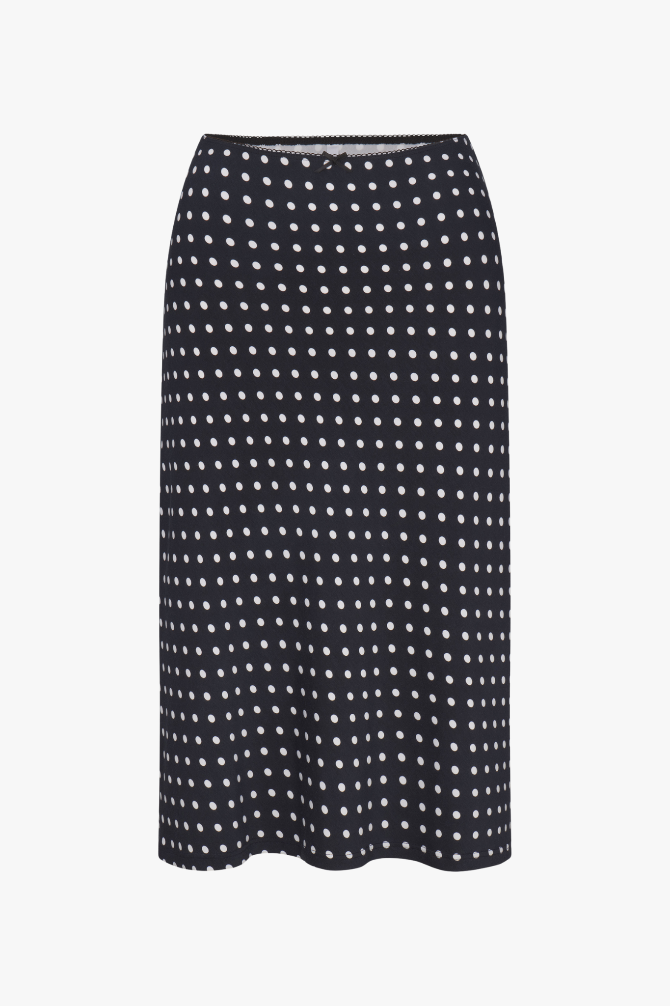 BIAS MIDI SLIP SKIRT IN DOMINO DOT