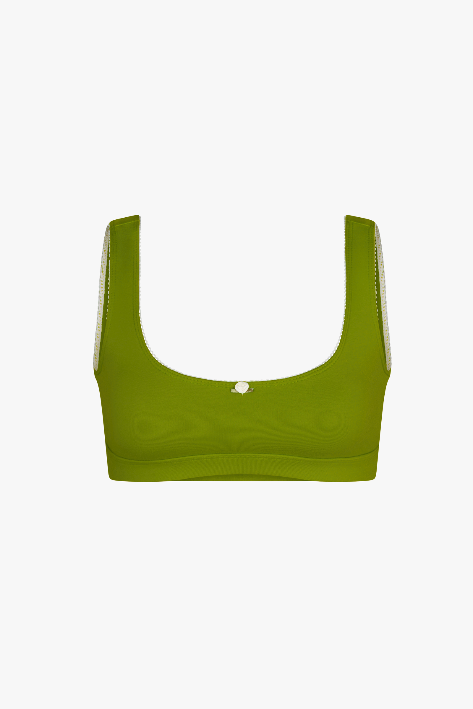SUPPORT COTTON BRA IN WASABI