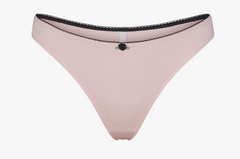 LOW RISE THONG IN PETAL/ONYX