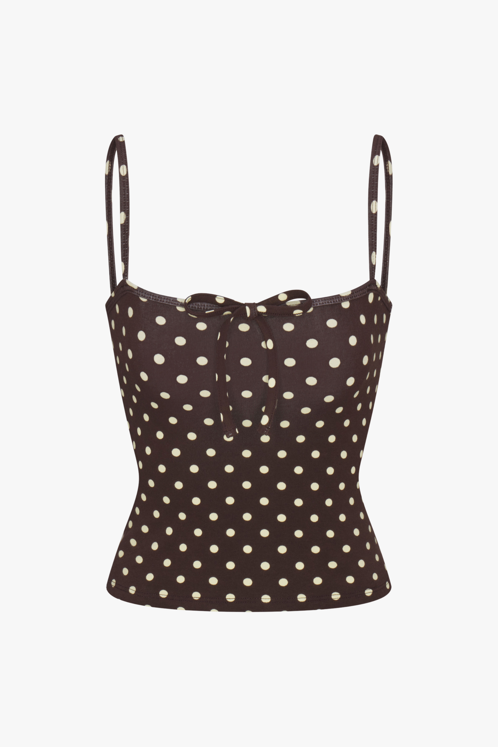 TIE CAMI IN ESPRESSO DOT