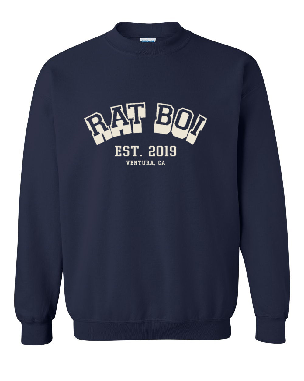 VARSITY PULLOVER IN NAVY – RAT BOI