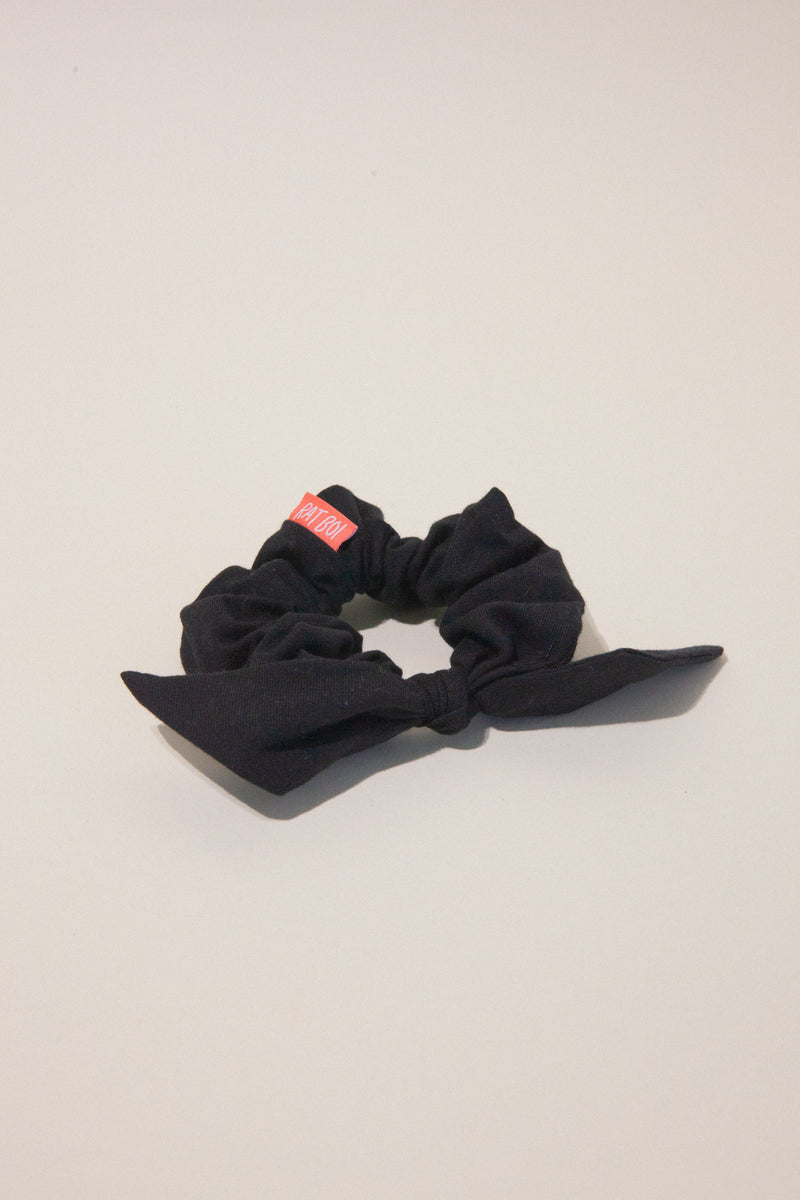 Onyx Bunny Ear Scrunchie