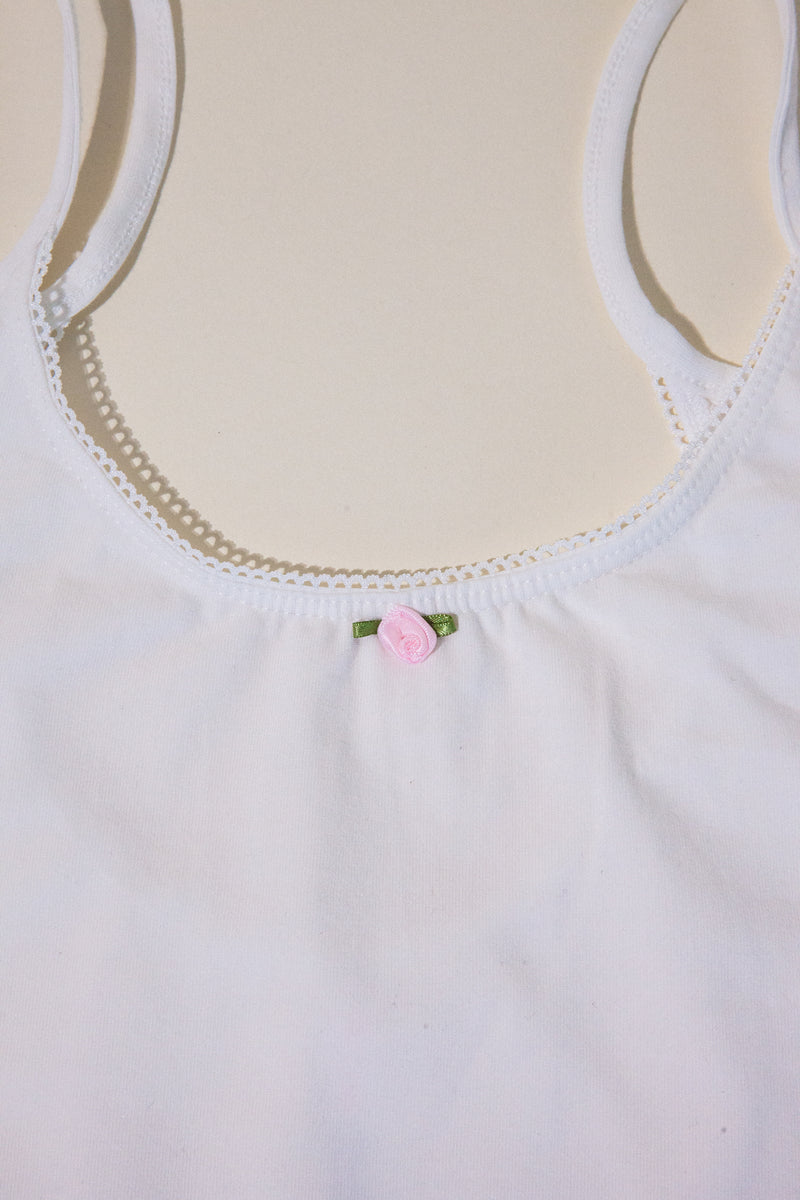 ORGANIC SCOOP BACK CAMI IN CLOUD
